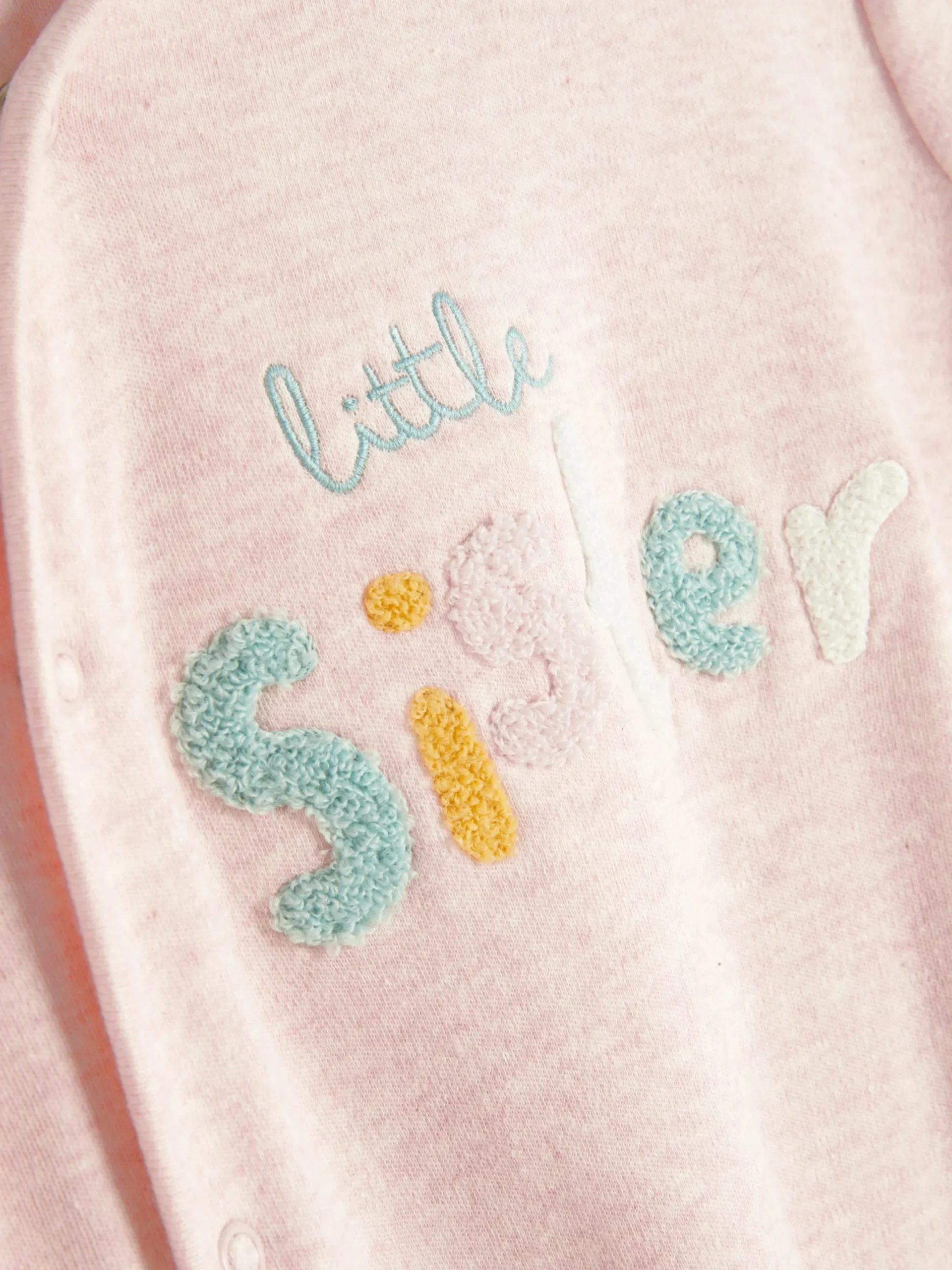 Grenouillères Et Gigoteuses|Primark Grenouillère Brodée Little Sister Rose