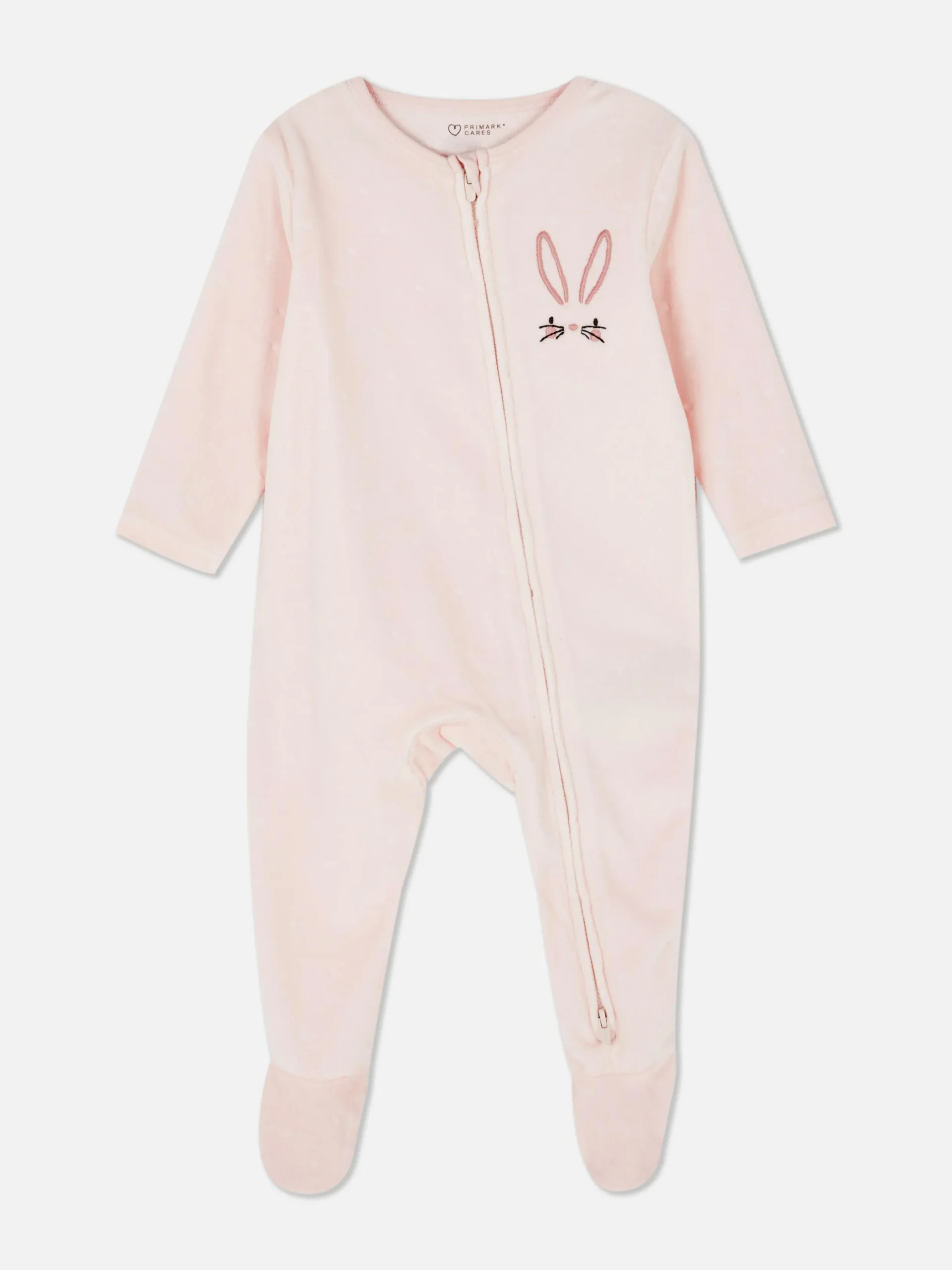 Pyjamas Et Vêtements De Nuit|Grenouillères Et Gigoteuses|Primark Grenouillère Lapin En Velours Rose clair