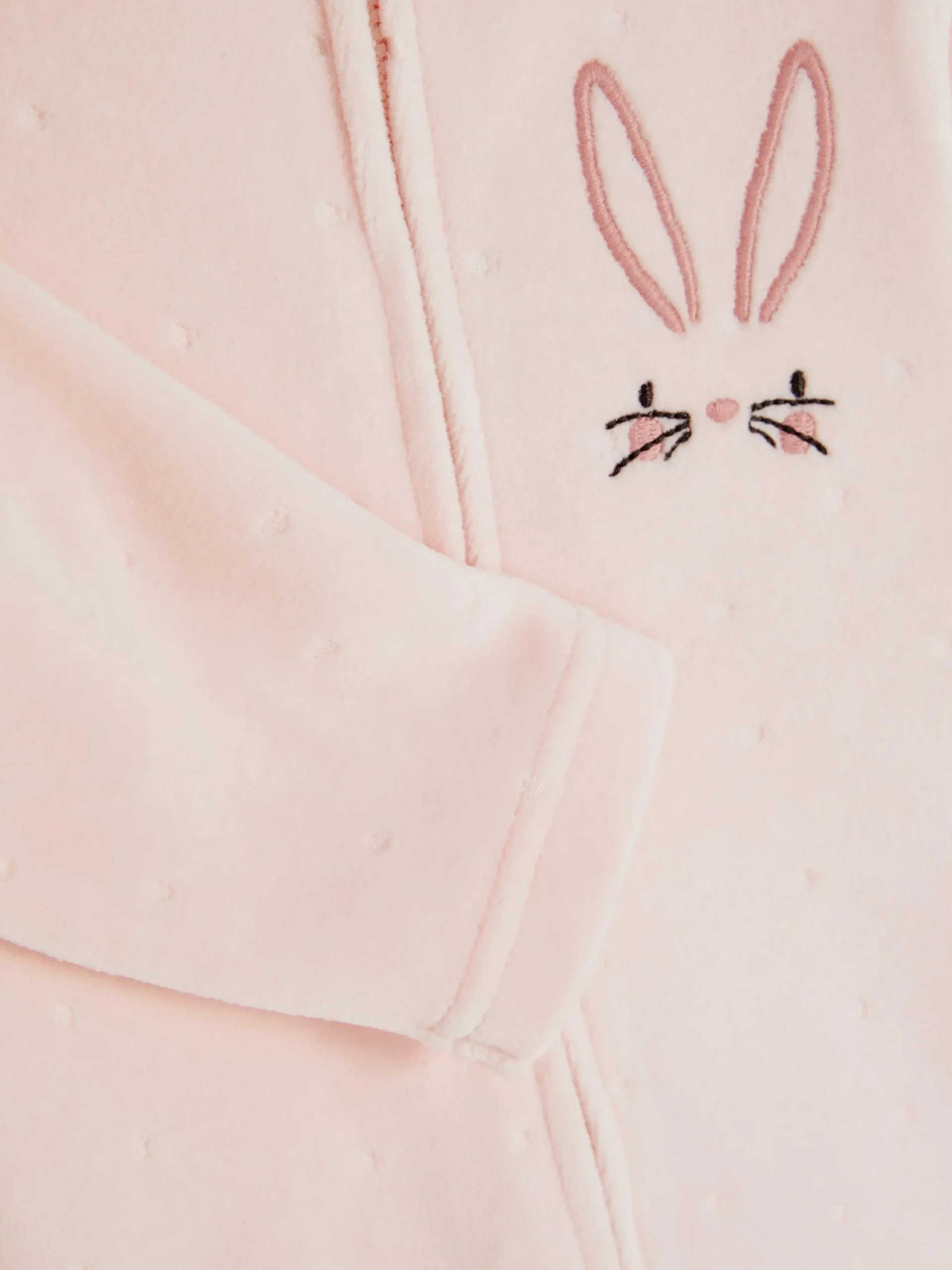 Pyjamas Et Vêtements De Nuit|Grenouillères Et Gigoteuses|Primark Grenouillère Lapin En Velours Rose clair