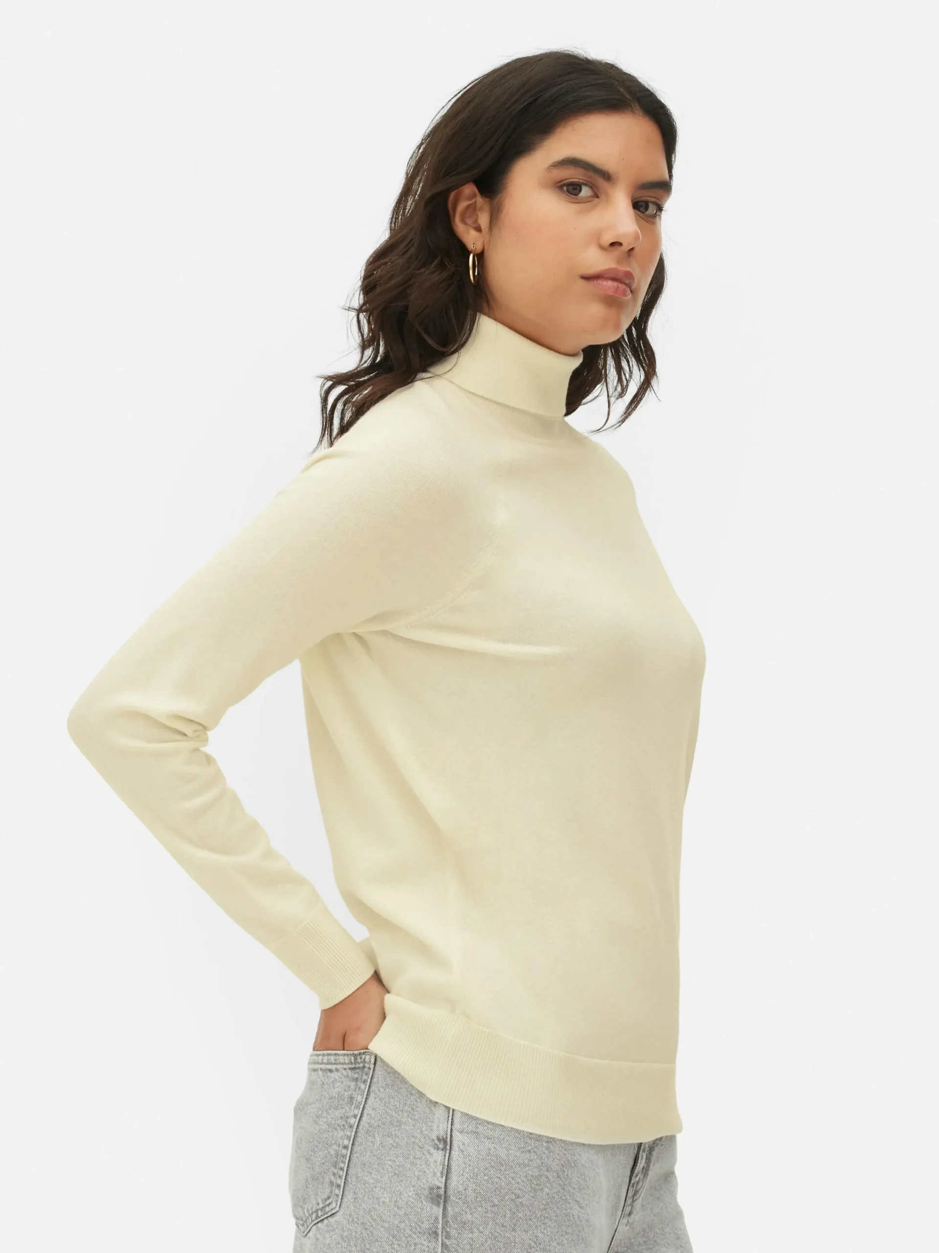 Pulls Et Gilets|Primark Haut à Manches Longues Et à Col Roulé Ivoire