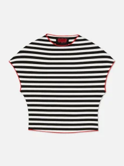 Vêtements Gothiques|Tout Halloween|Primark Haut à Rayures Beetlejuice X Colleen Atwood à Coordonner Noir/Blanc