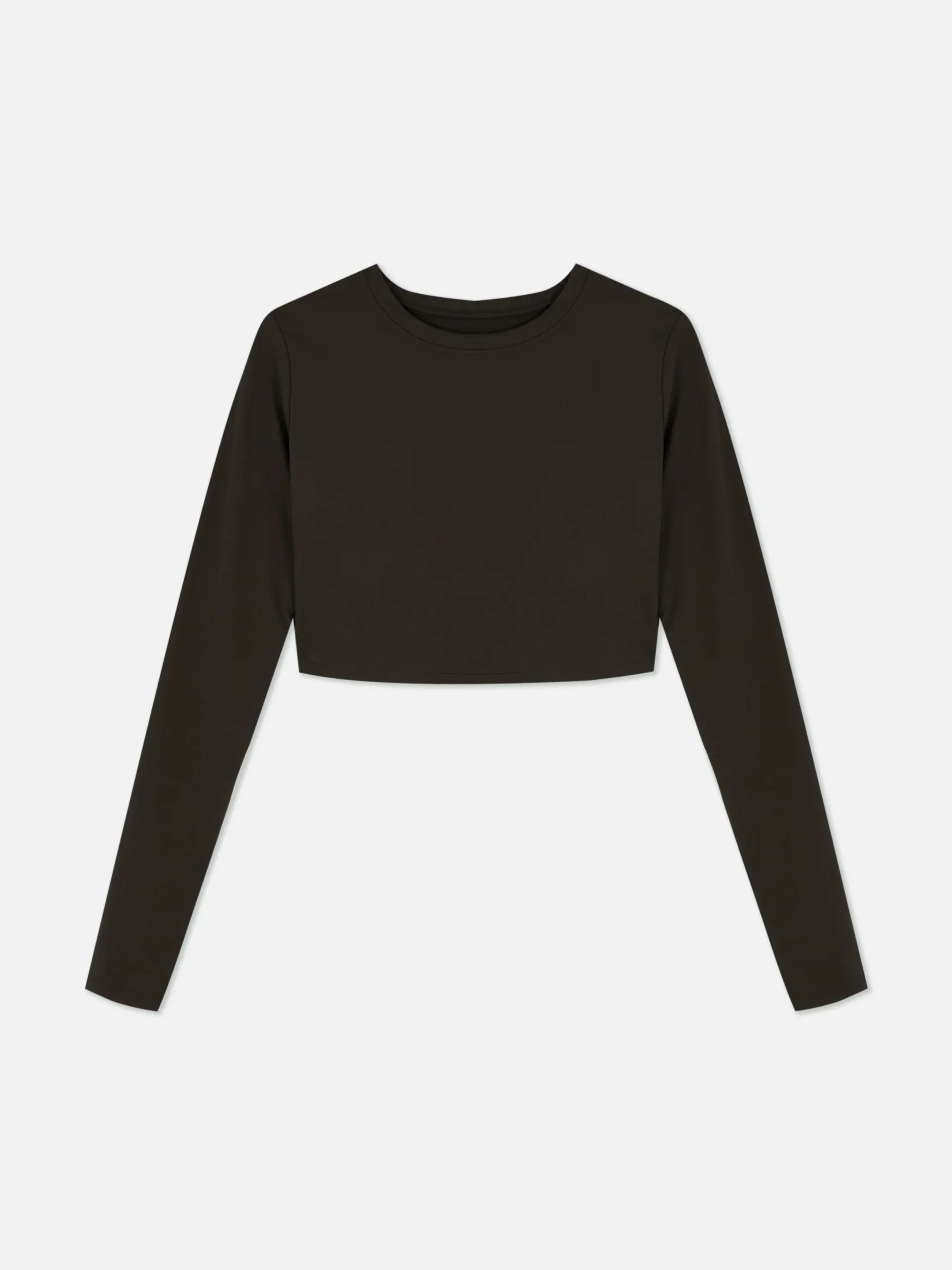 Vêtements De Sport|Primark Haut Court De Sport à Manches Longues En Tissu Ultra-doux Rita Ora Chocolat