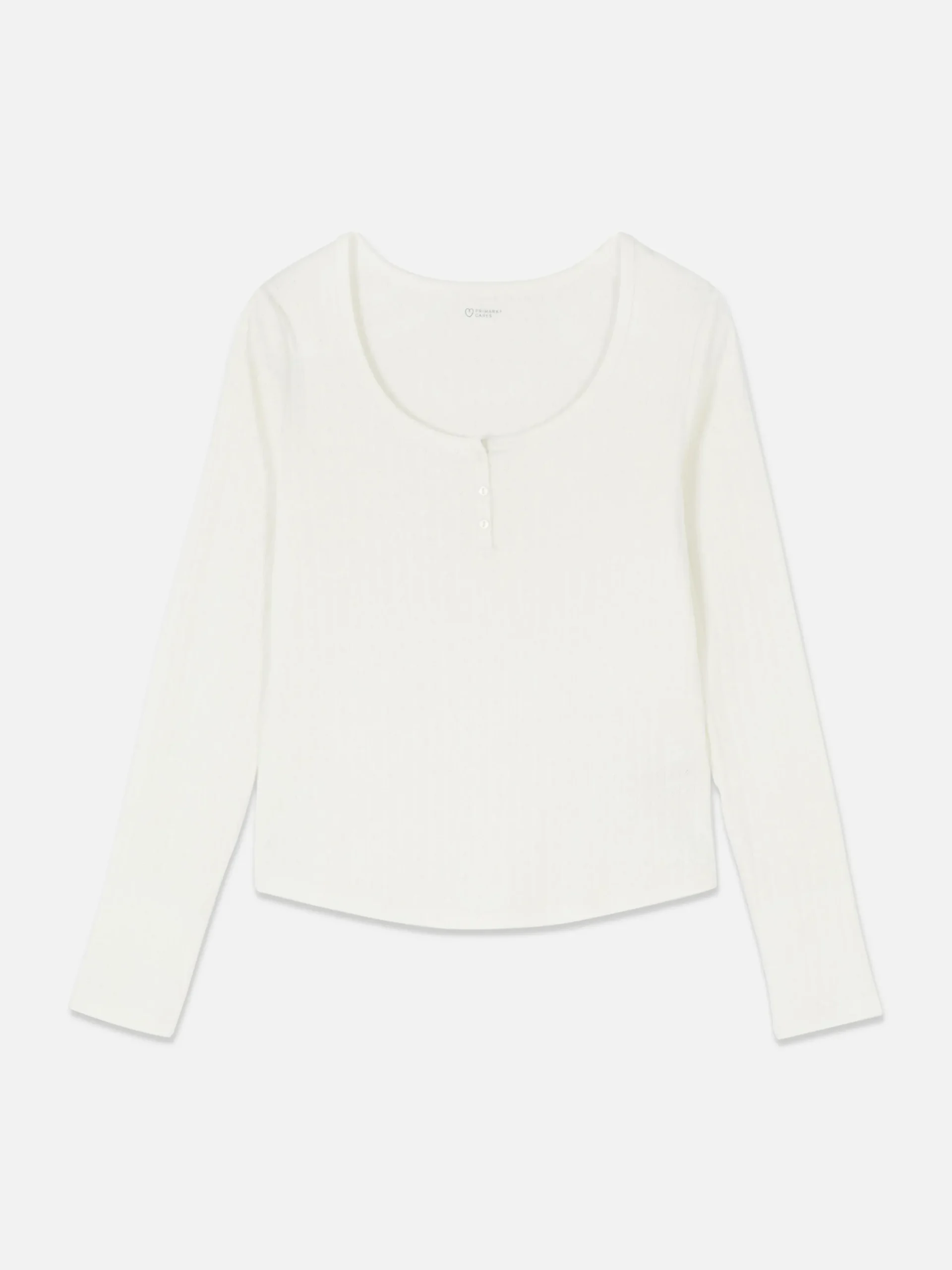 Hauts De Pyjama|Primark Haut De Pyjama En Pointelle Manche Longue Crème