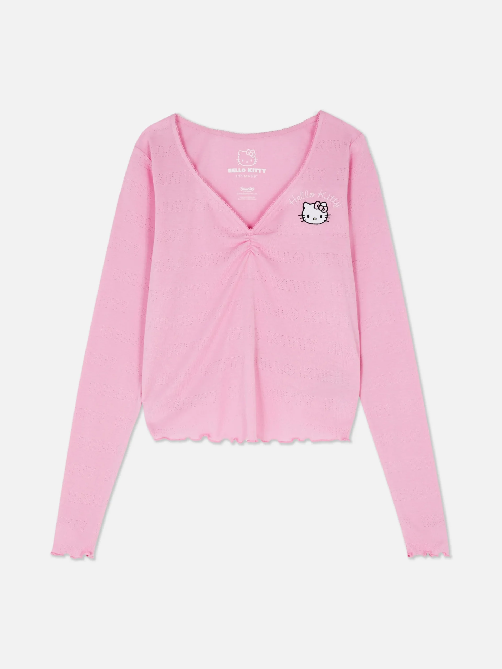 Hauts De Pyjama|Primark Haut De Pyjama En Pointelle Hello Kitty Rose