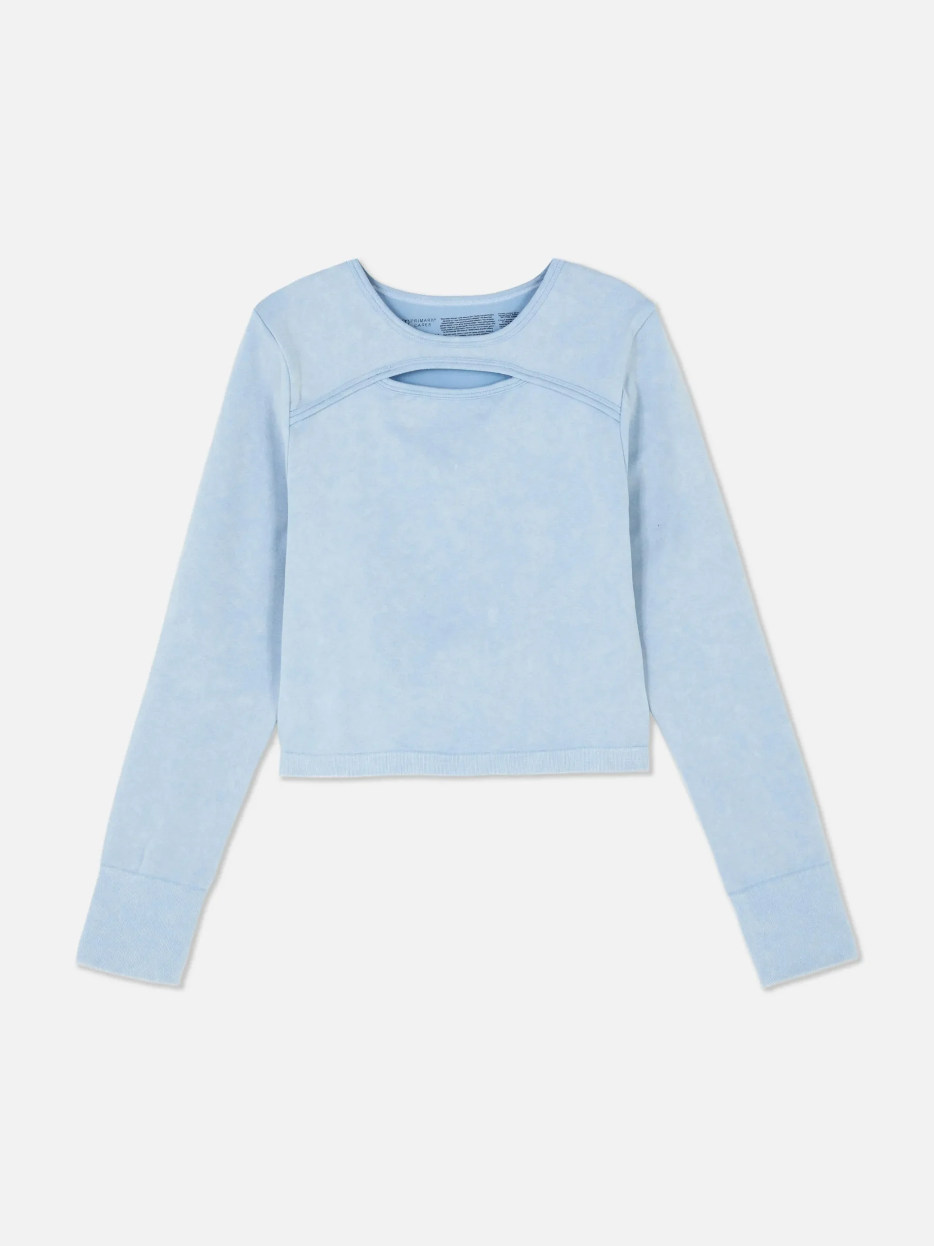 Sweats À Capuche Et Sweat-Shirts|Primark Haut Délavé à L'acide à Manches Longues Bleu