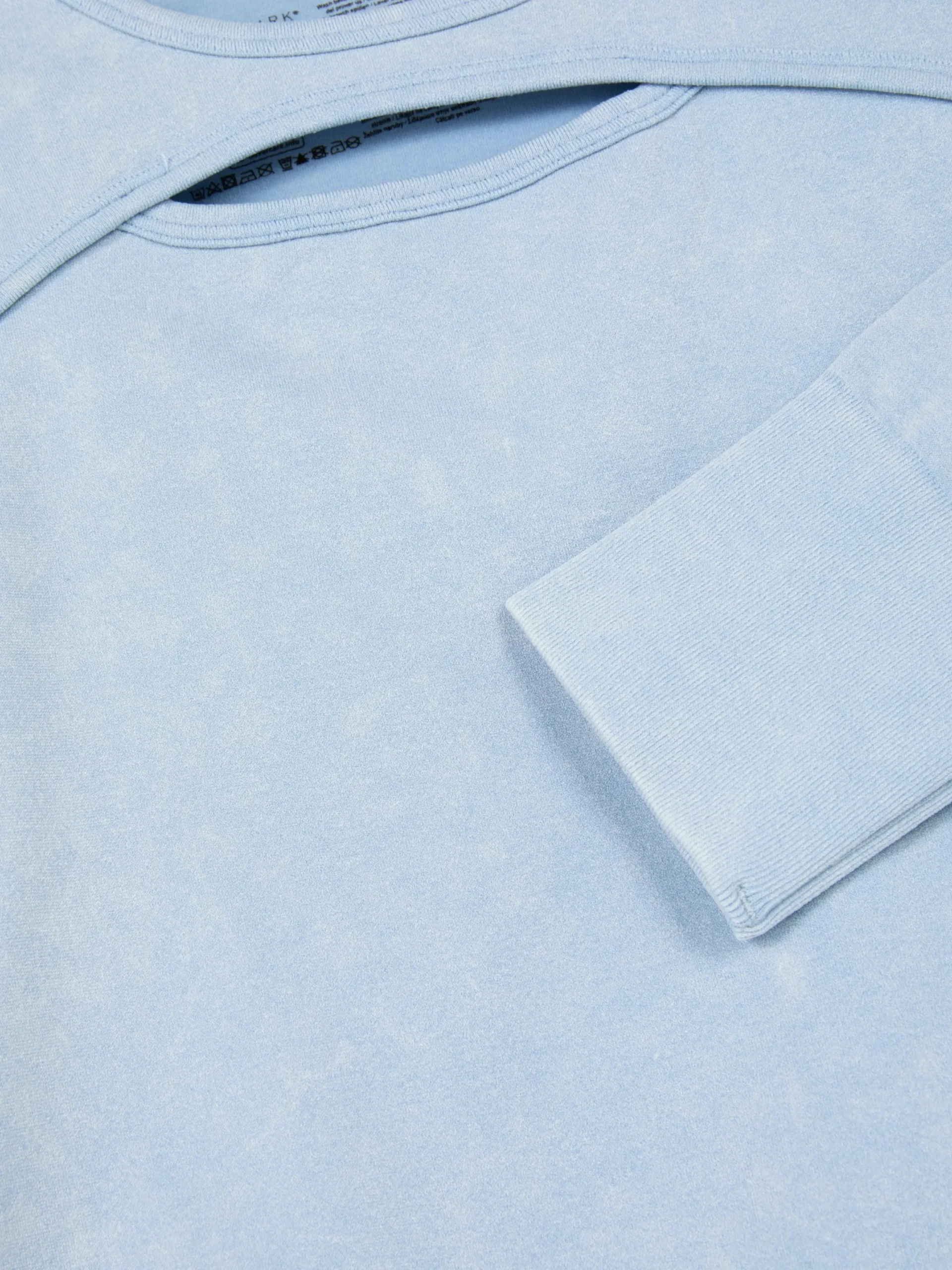 Sweats À Capuche Et Sweat-Shirts|Primark Haut Délavé à L'acide à Manches Longues Bleu