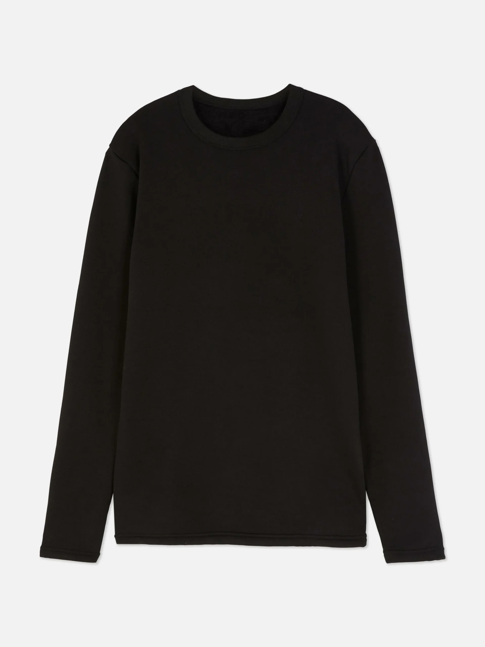 Vêtements De Sport|Hauts Et T-Shirts|Primark Haut Doublé En Molleton à Manches Longues Noir