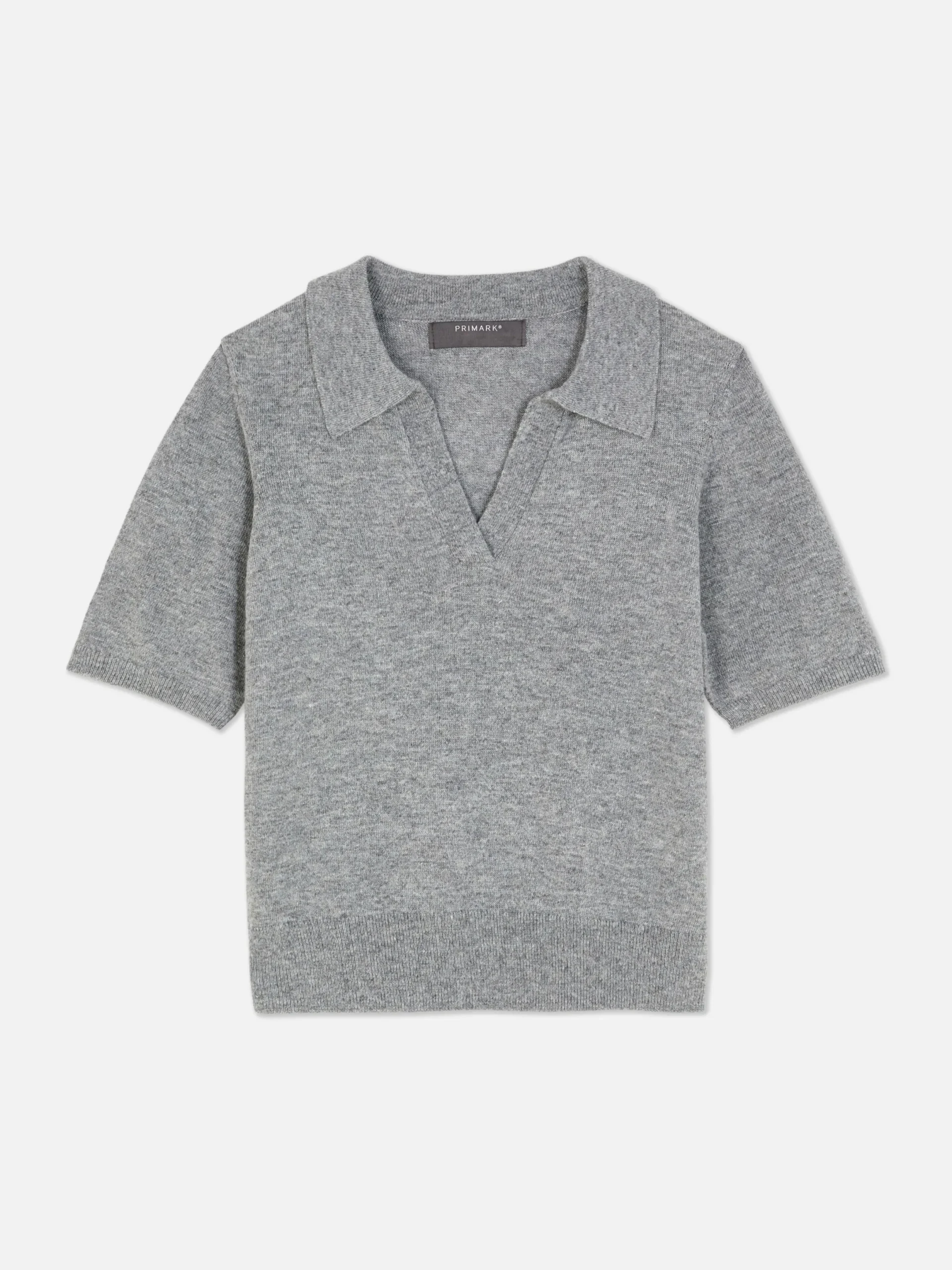 Pulls Et Gilets|Primark Haut En Maille Fine à Col Et Manches Courtes Gris