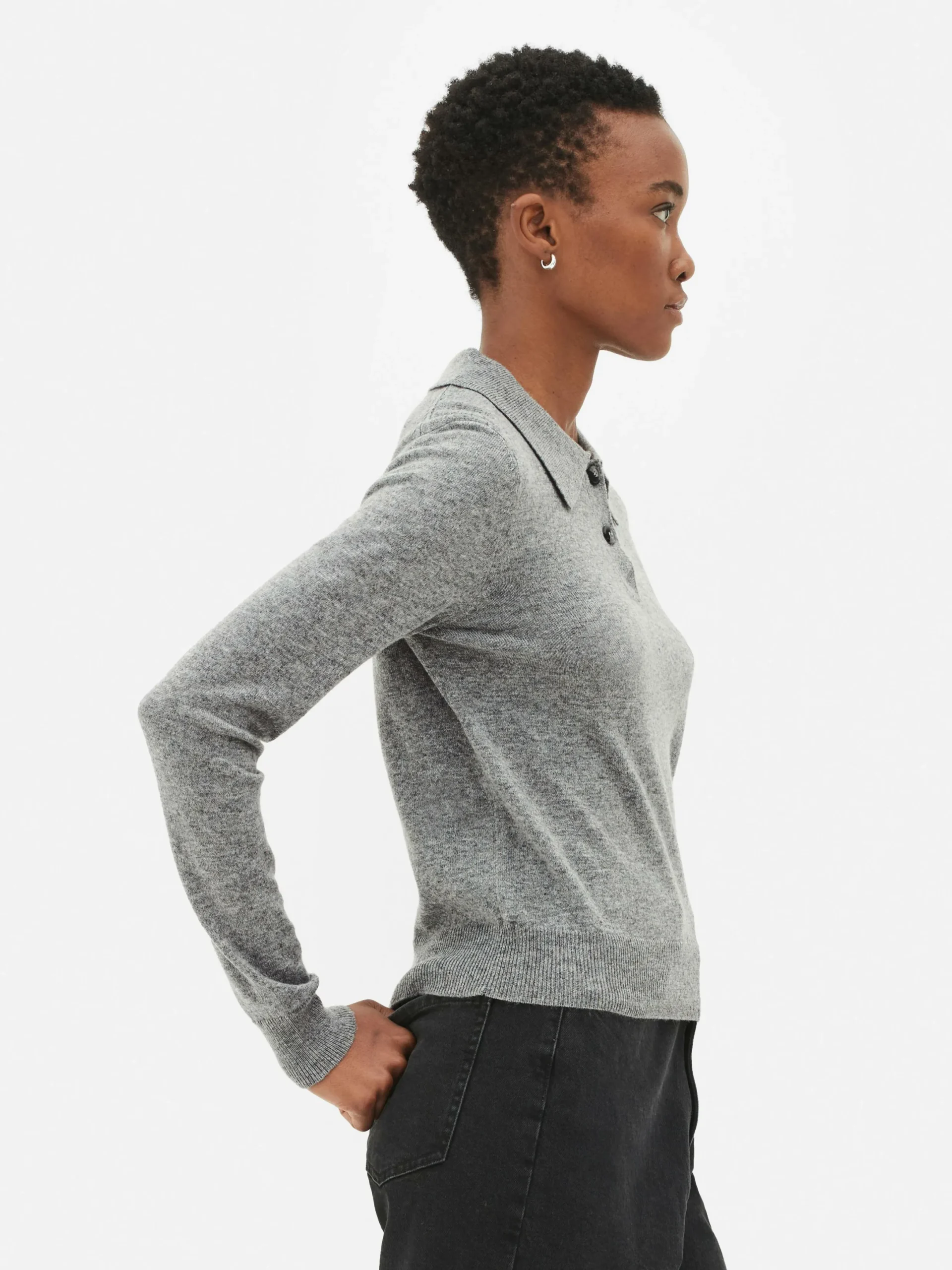 Pulls Et Gilets|Primark Haut Tricoté à Col Et à Manches Longues Gris