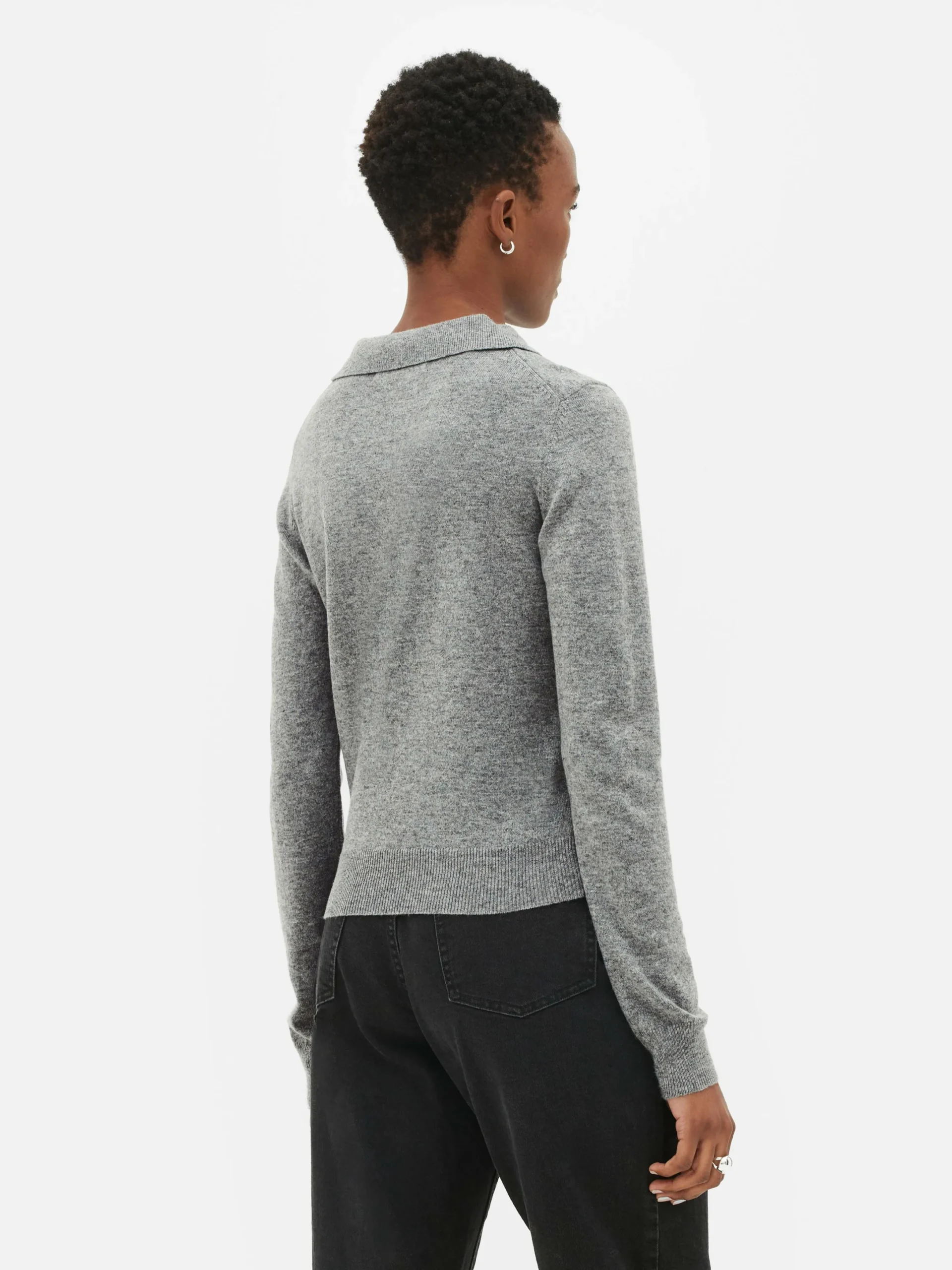 Pulls Et Gilets|Primark Haut Tricoté à Col Et à Manches Longues Gris