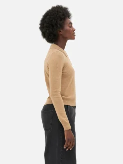 Pulls Et Gilets|Primark Haut Tricoté à Col Et à Manches Longues Camel
