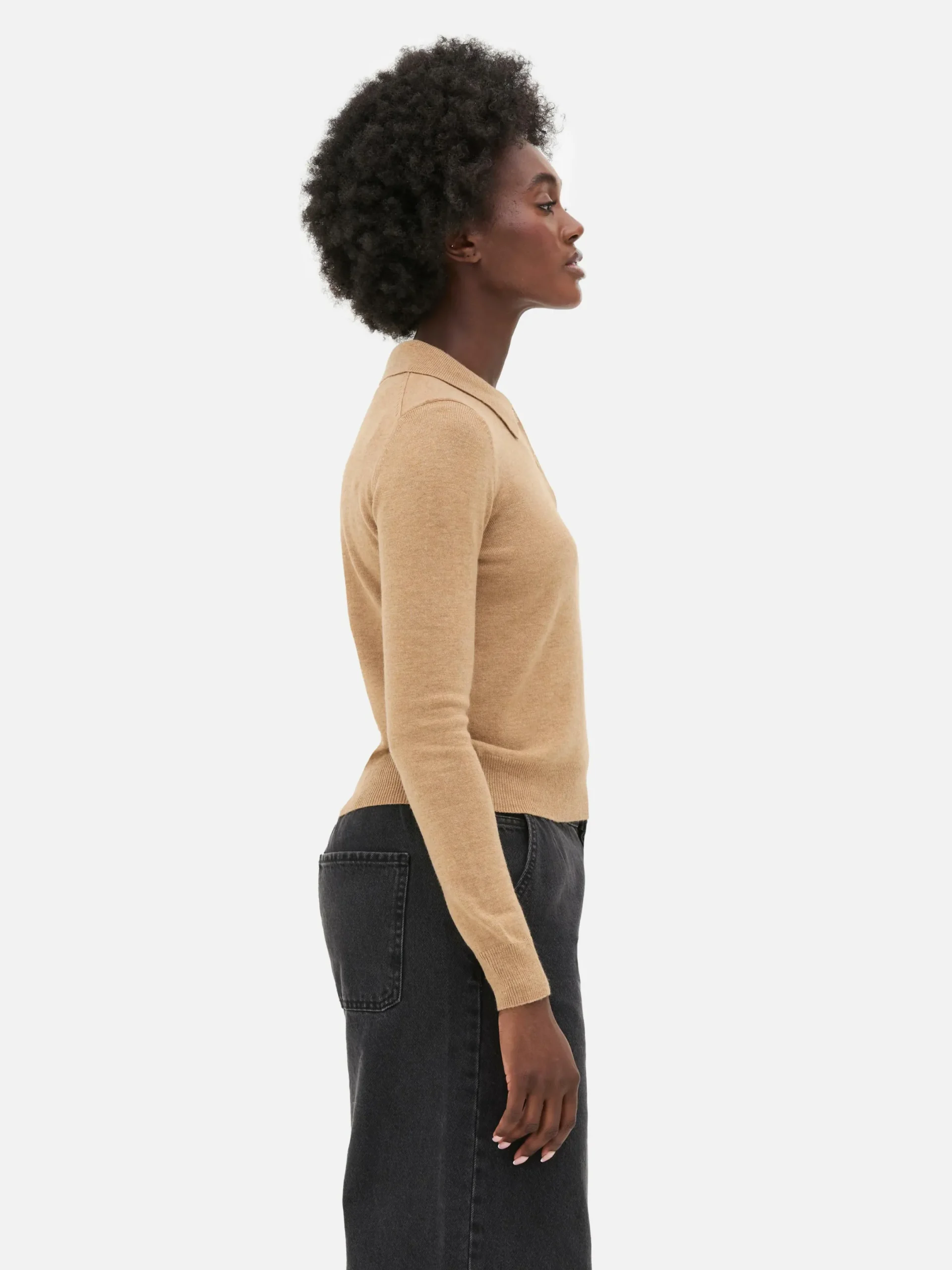 Pulls Et Gilets|Primark Haut Tricoté à Col Et à Manches Longues Camel