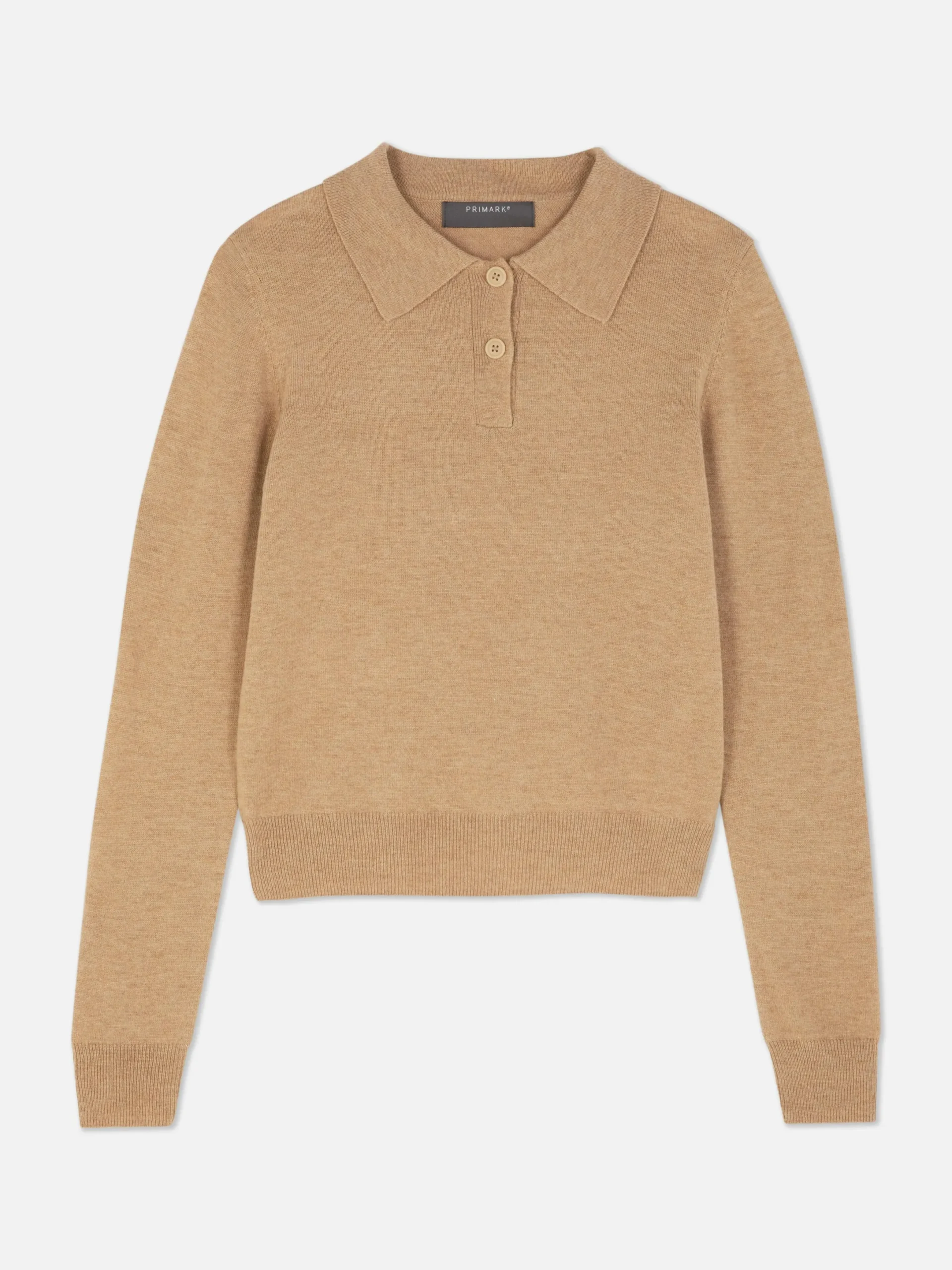 Pulls Et Gilets|Primark Haut Tricoté à Col Et à Manches Longues Camel