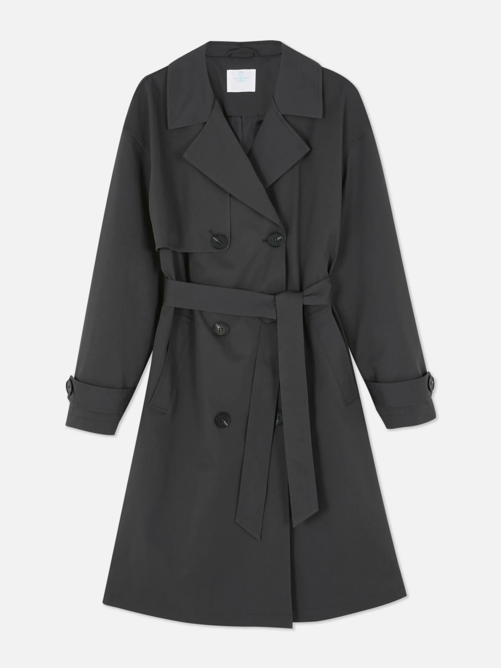 Manteaux Et Vestes|Primark Imperméable à Double Boutonnage Et Ceinture Anthracite
