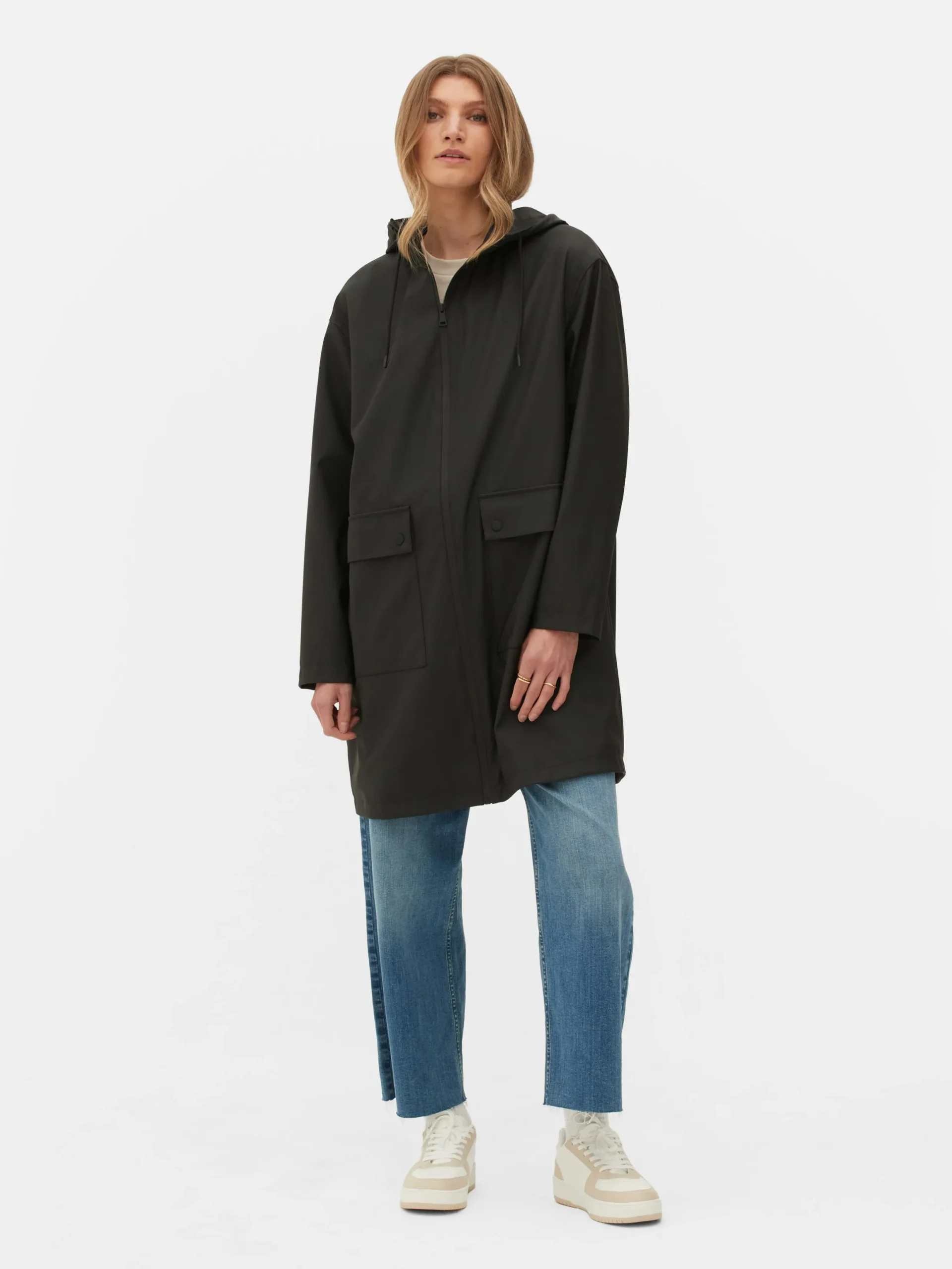 Manteaux Et Vestes|Primark Imperméable Caoutchouté à Capuche Noir