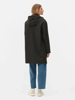 Manteaux Et Vestes|Primark Imperméable Caoutchouté à Capuche Noir