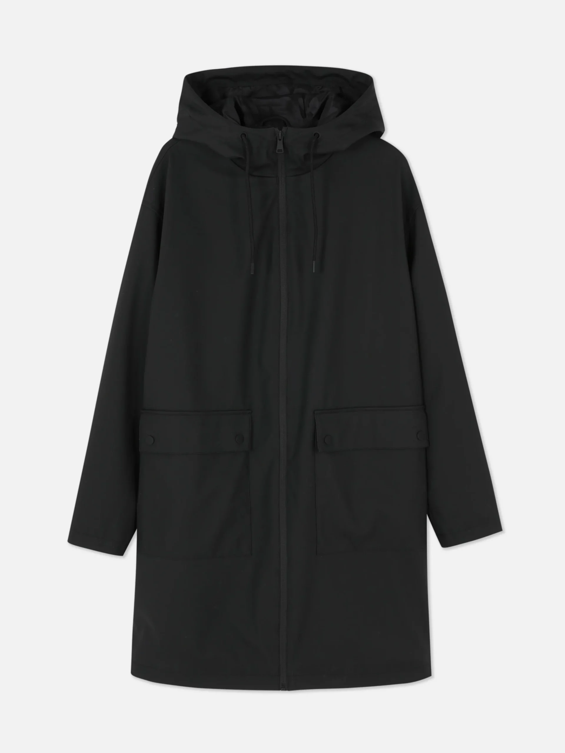 Manteaux Et Vestes|Primark Imperméable Caoutchouté à Capuche Noir