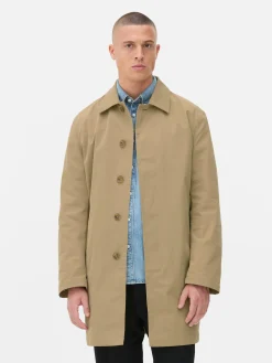 Manteaux Et Vestes|Primark Imperméable Long à Boutonnage Simple Beige
