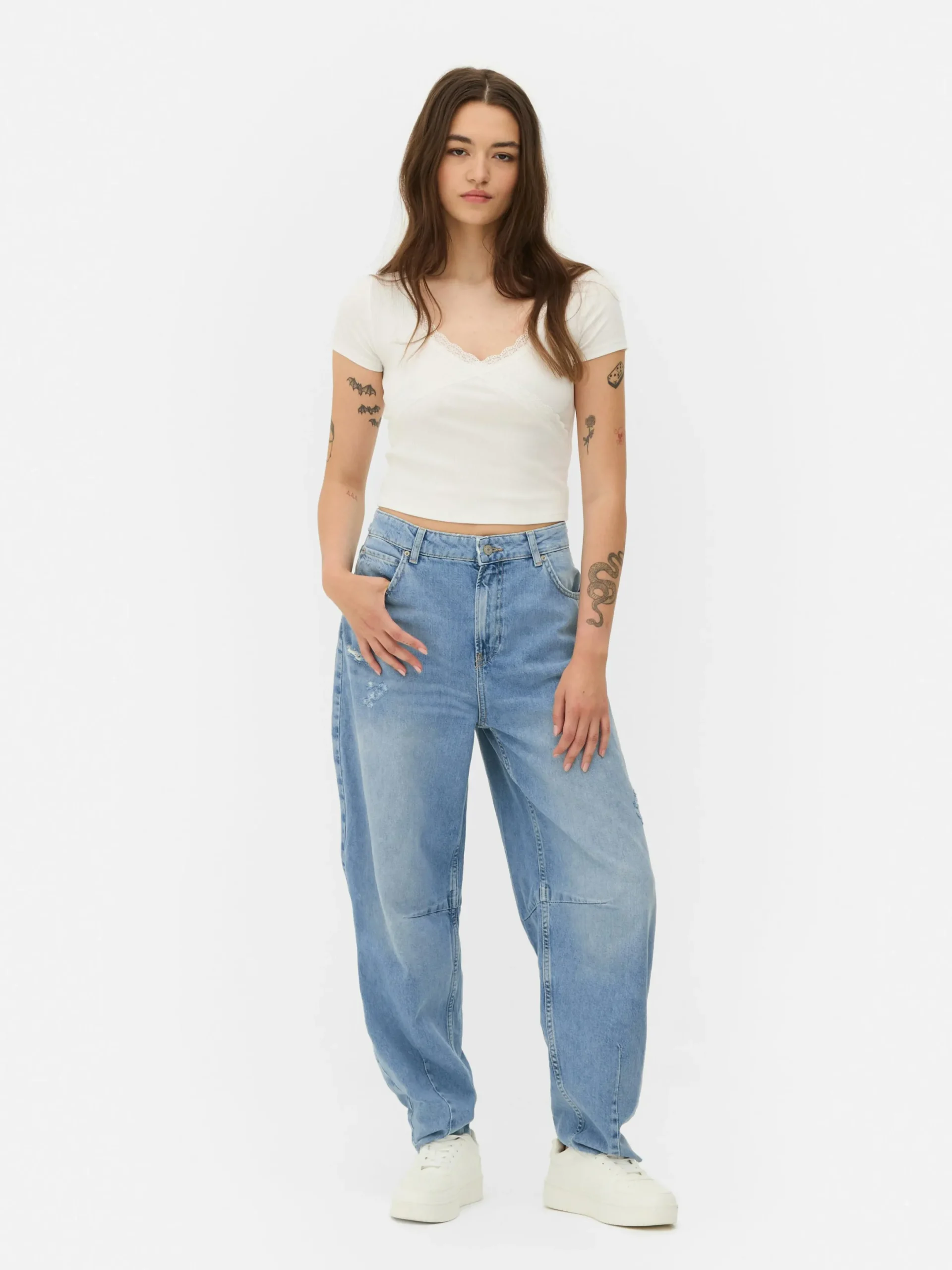 Jean|Primark Jean Barrel Bleu clair