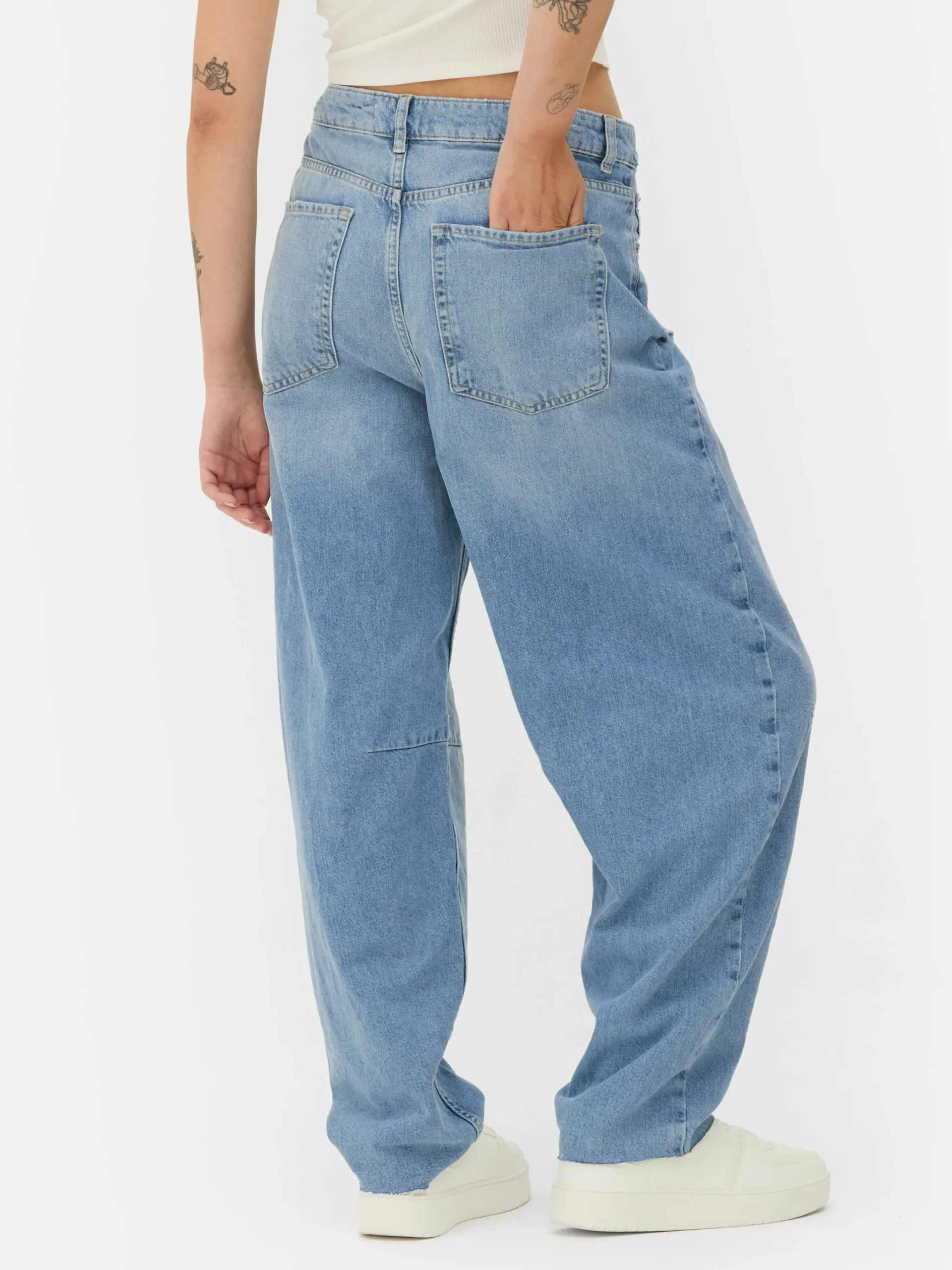 Jean|Primark Jean Barrel Bleu clair
