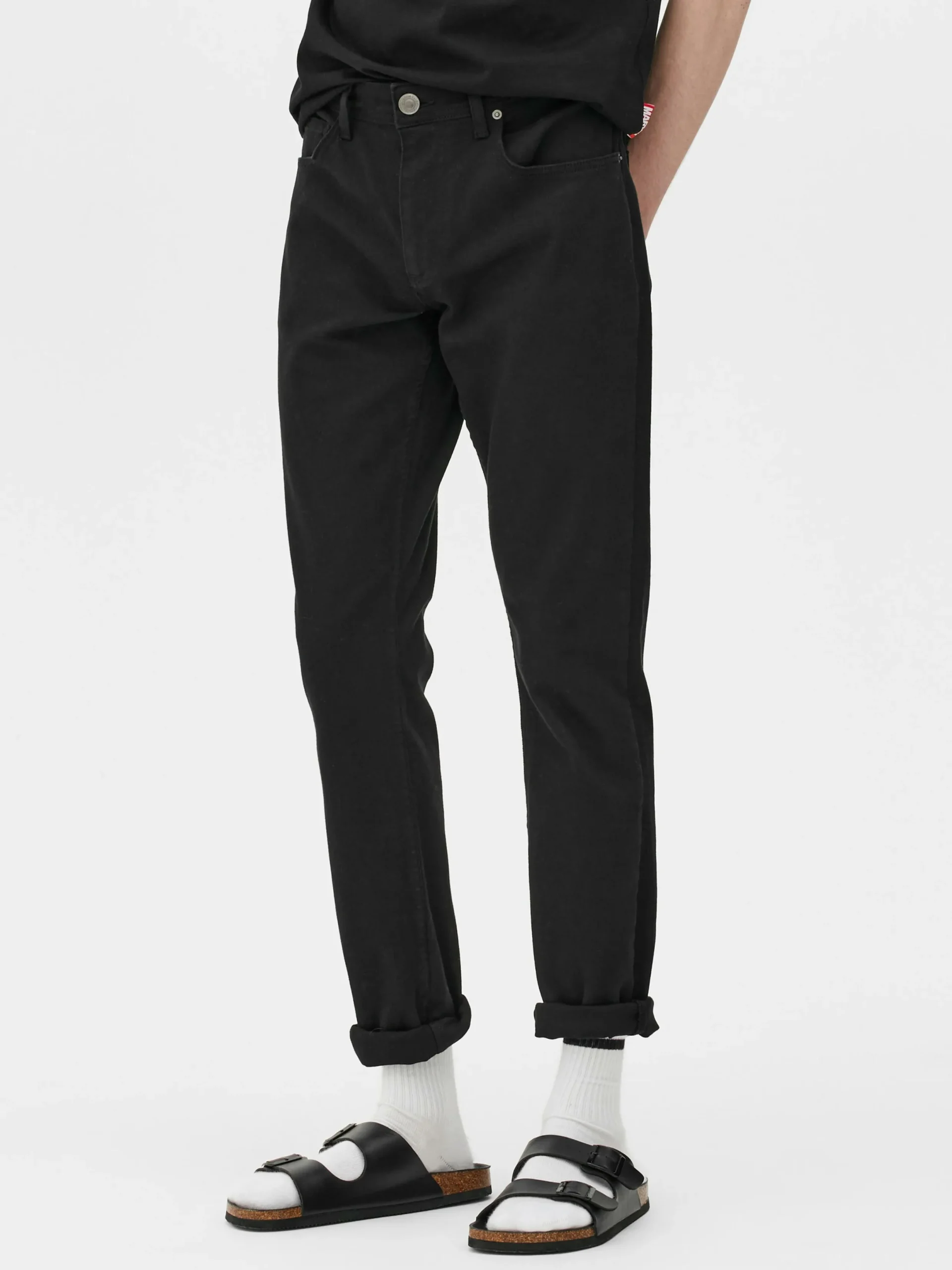 Jean|Primark Jean Coupe Slim En Sergé Noir