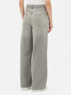 Denim|Jean|Primark Jean Denim Ample à Effet Vieilli Gris