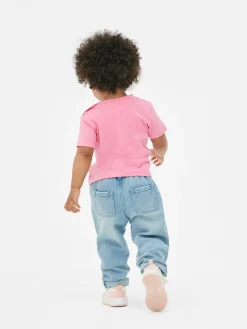 Pantalons Et Leggings|Primark Jean Denim Brodé De Cœurs Bleu moyen