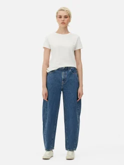 Denim|Jean|Primark Jean Denim Coupe Barrel Bleu moyen