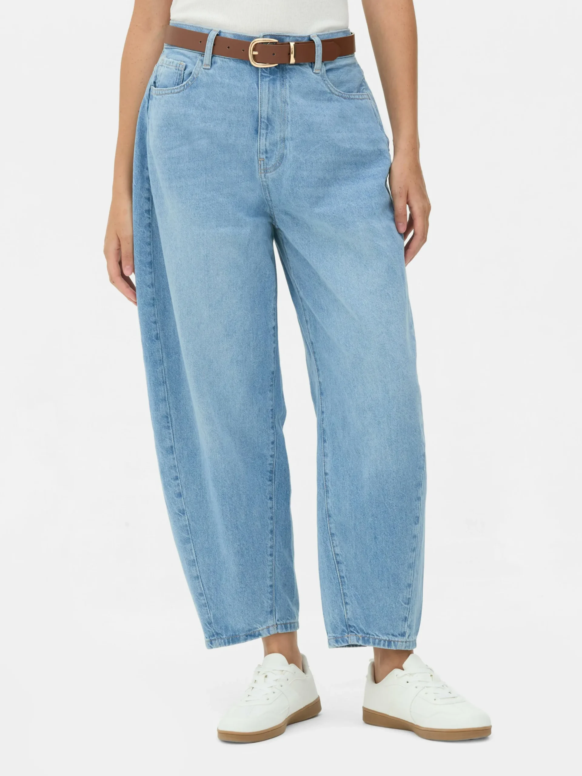 Denim|Jean|Primark Jean Denim Coupe Barrel Bleu clair