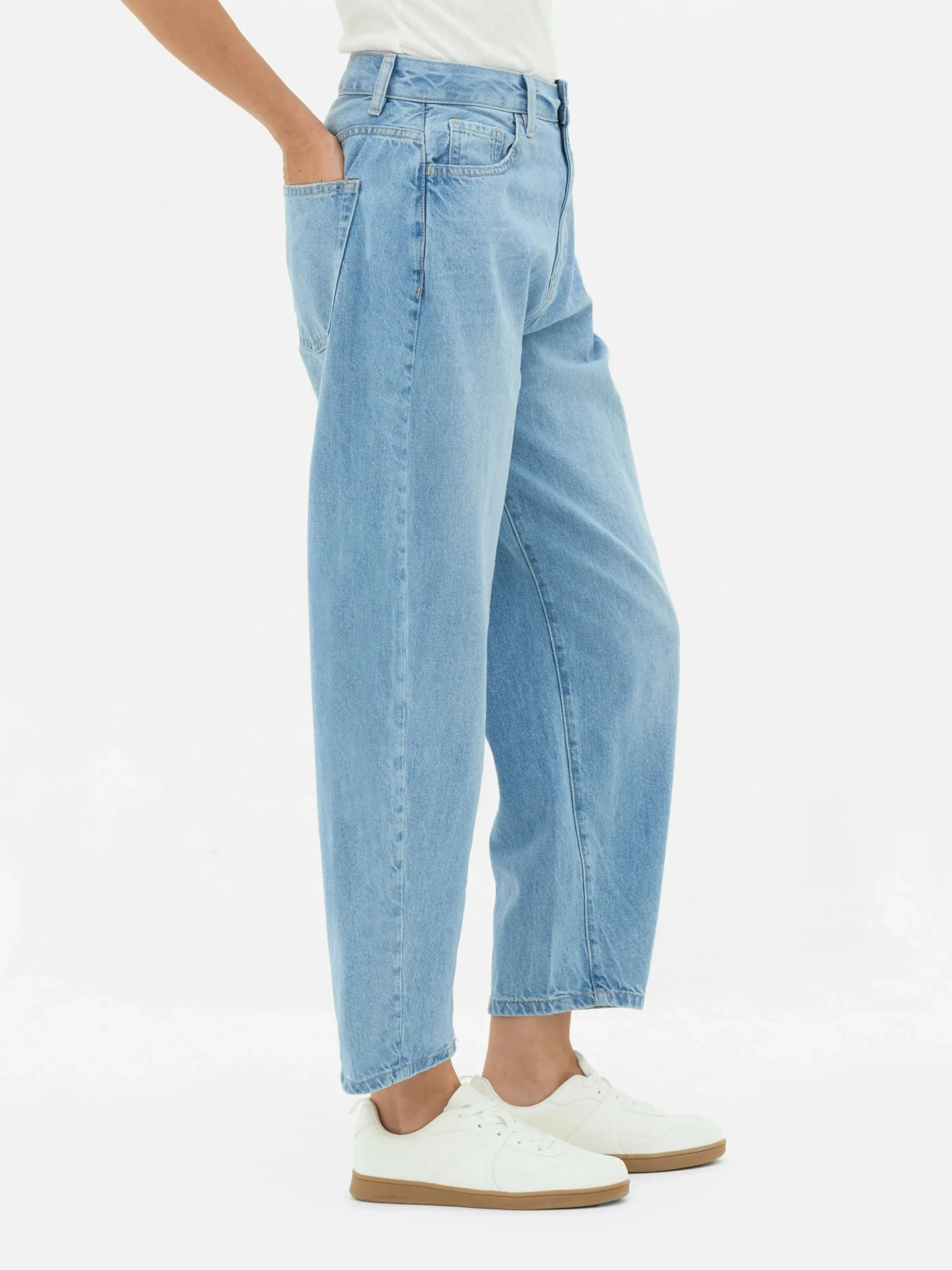 Denim|Jean|Primark Jean Denim Coupe Barrel Bleu clair