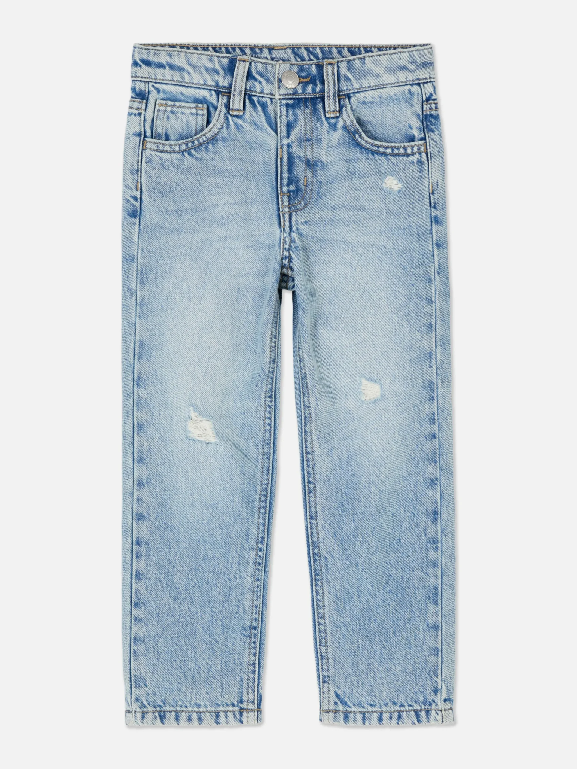 Jean|Primark Jean Denim Coupe Droite Effet Vieilli Bleu clair