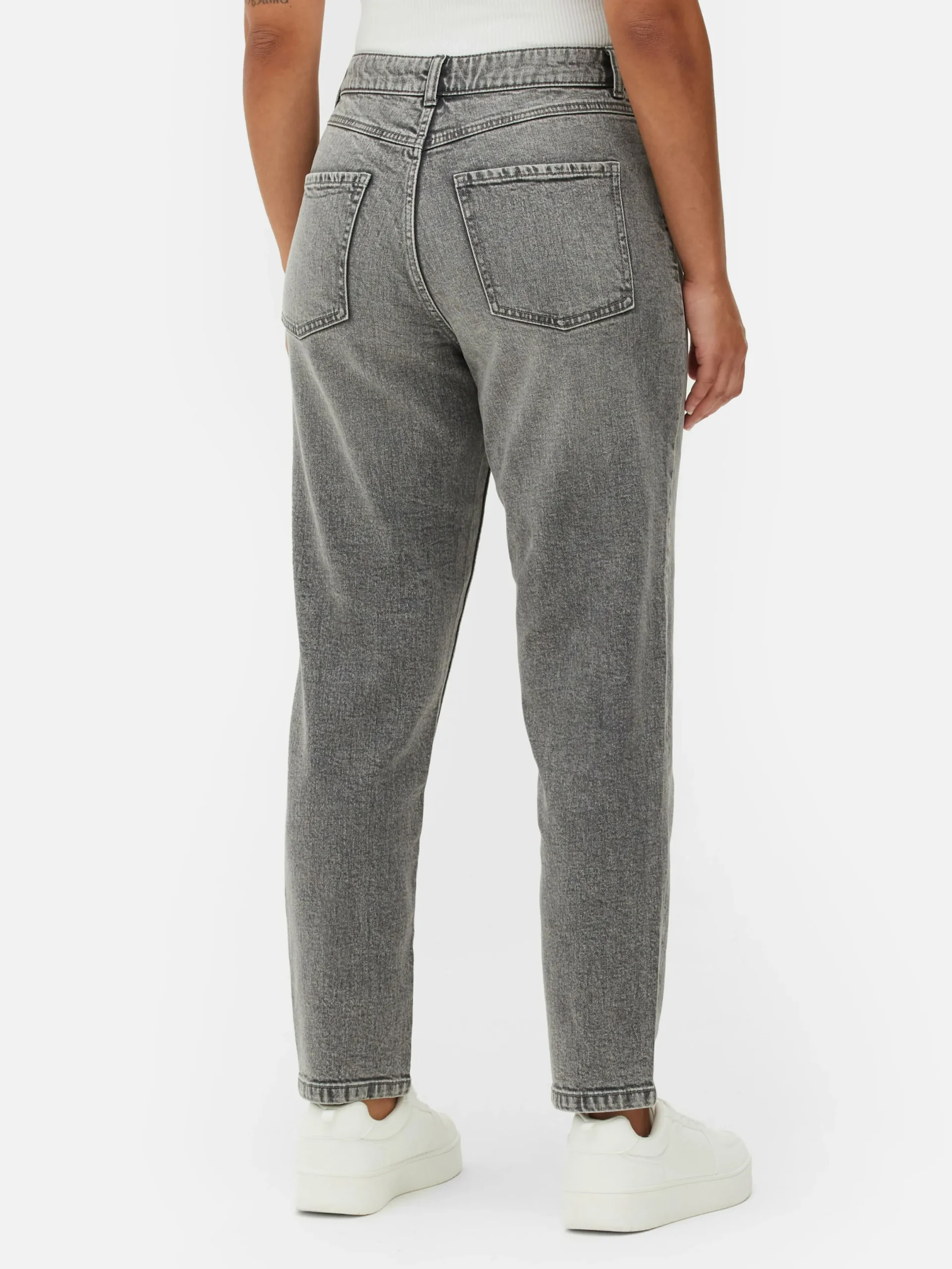 Denim|Jean|Primark Jean Denim Coupe Mom Gris