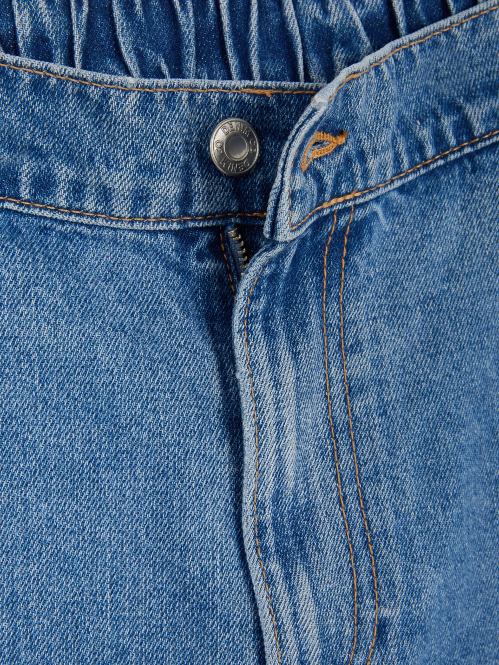 Denim|Jean|Primark Jean Large élastiqué Bleu moyen