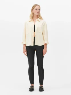 Jean|Primark Jean Skinny Enduit à Taille Haute Noir