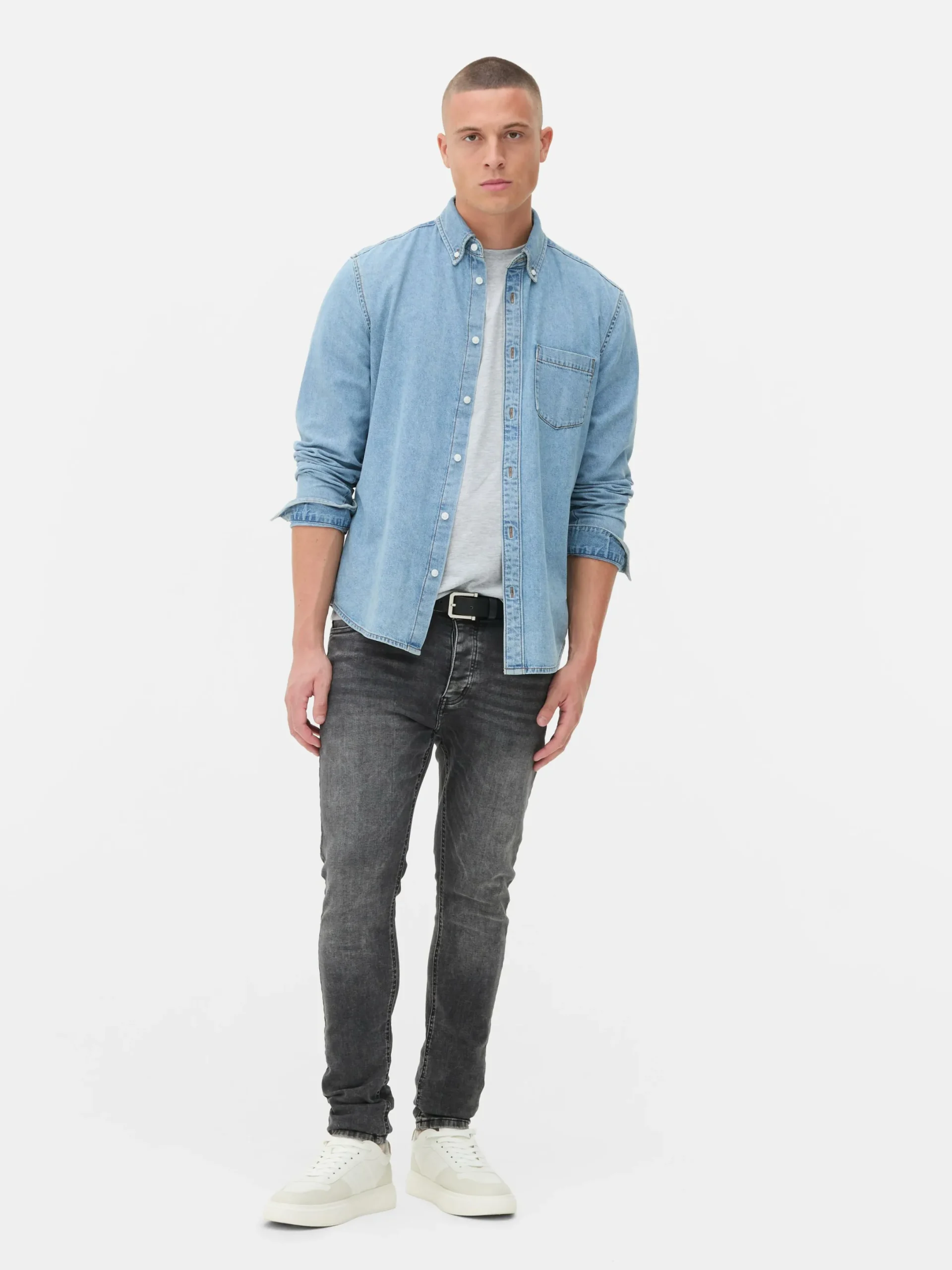 Jean|Primark Jean Slim Stretch Gris foncé