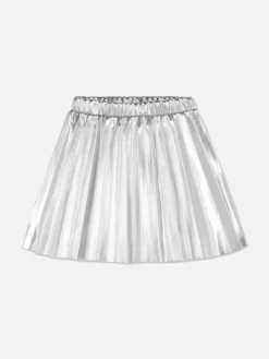 Jupes|Primark Jupe Plissée Métallisée Argent