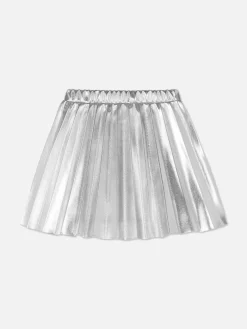 Jupes|Primark Jupe Plissée Métallisée Argent