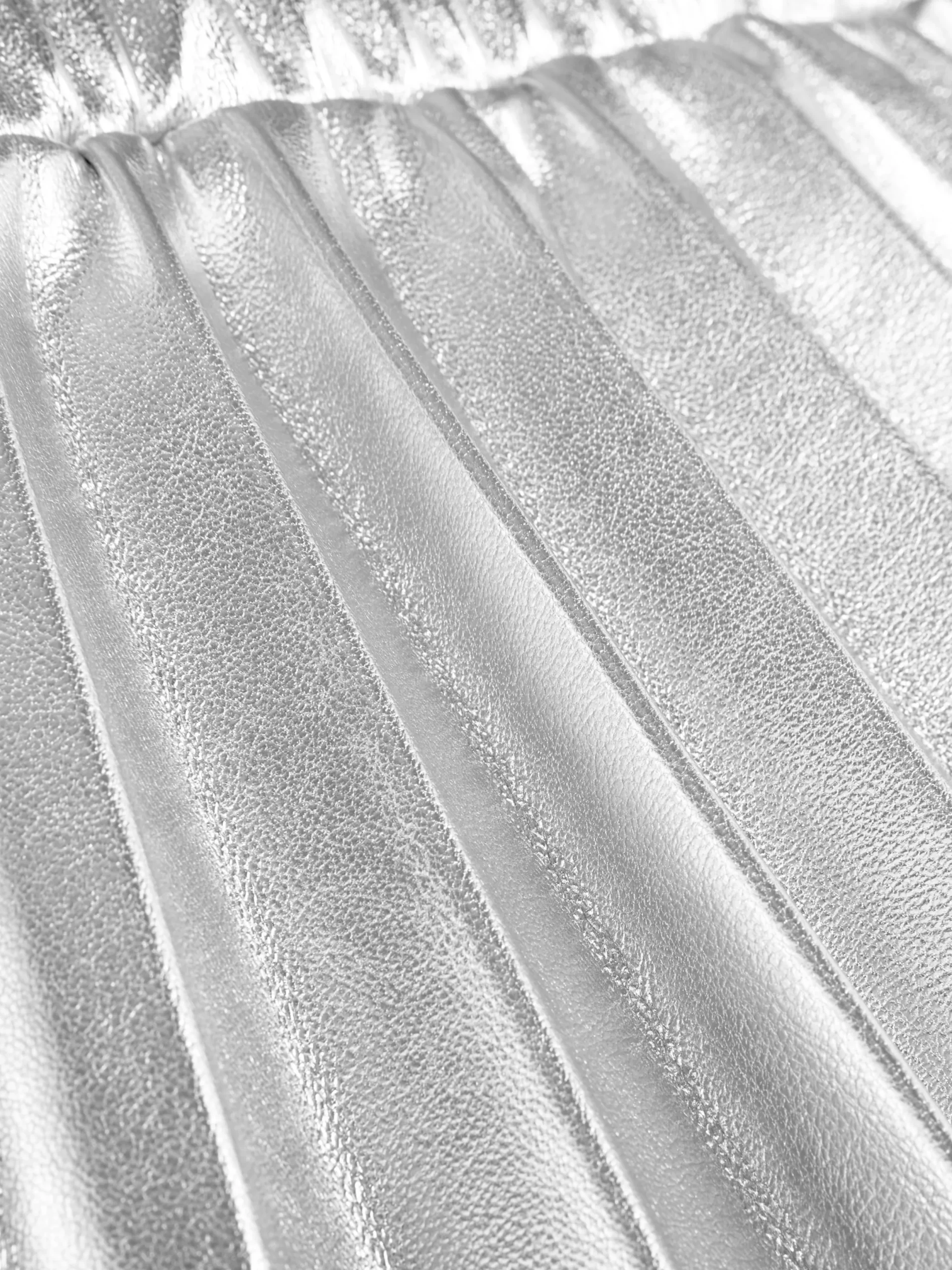 Jupes|Primark Jupe Plissée Métallisée Argent