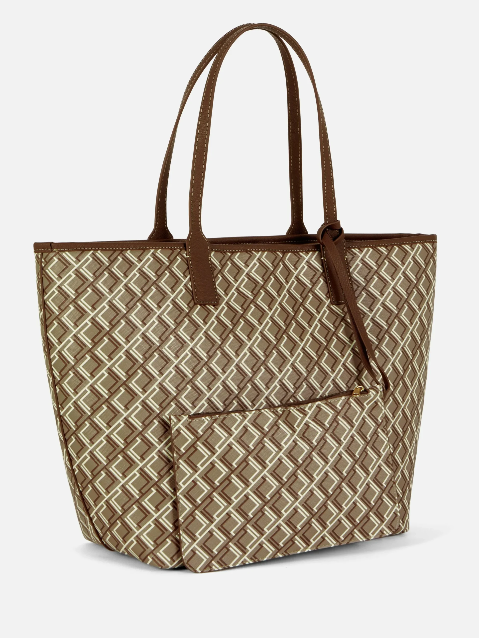 Sacs Et Porte-Monnaie|Primark Large Cabas à Monogramme Chocolat