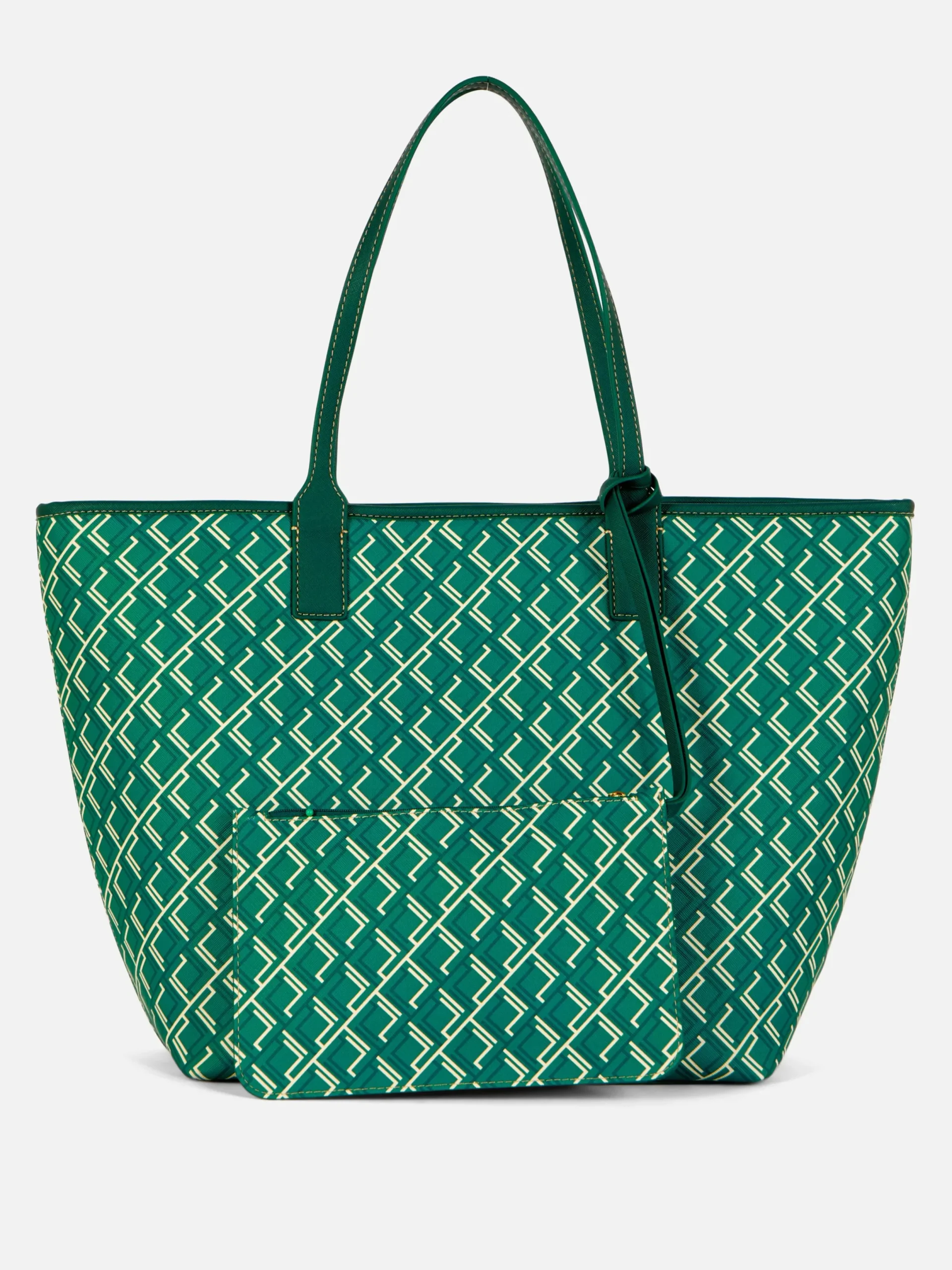 Sacs Et Porte-Monnaie|Primark Large Cabas à Monogramme Vert