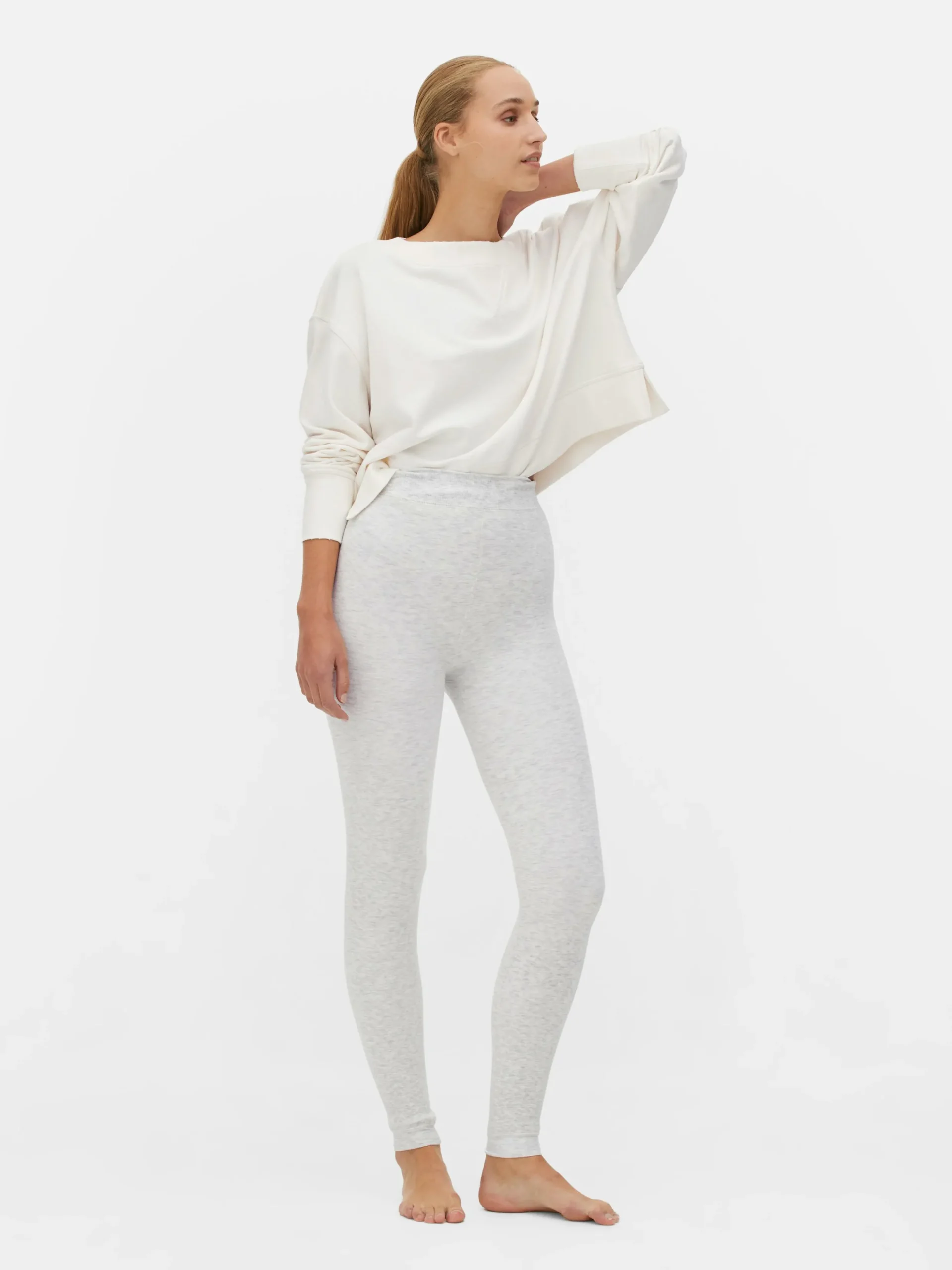 Collants|Pantalons Et Leggings|Primark Legging Chiné Doublé De Velours Duveteux Gris chiné