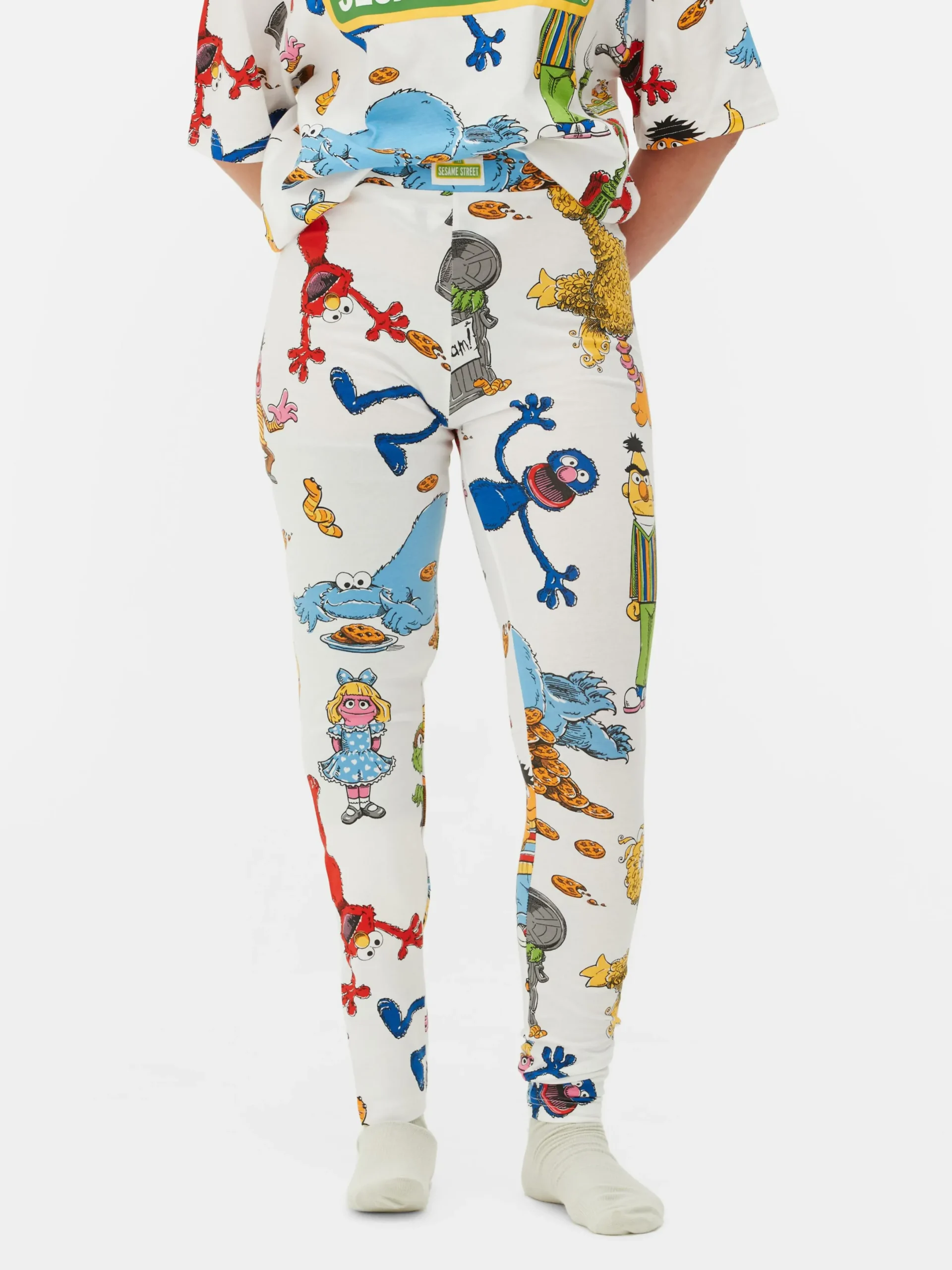 Bas De Pyjama|Primark Legging De Pyjama 1, Rue Sésame Blanc