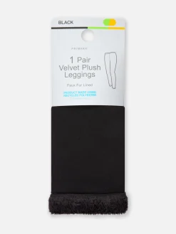 Collants|Pantalons Et Leggings|Primark Legging Taille Haute à Doublure Duveteuse Noir