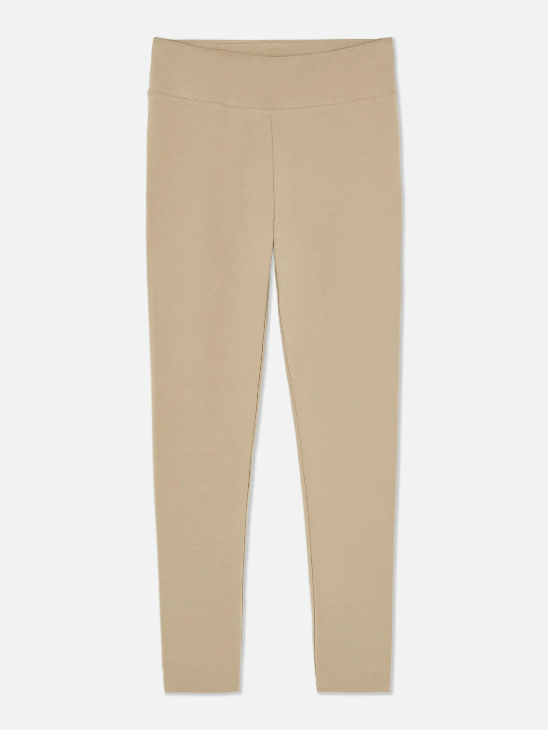 Pantalons Et Leggings|Primark Legging Taille Haute En Jersey Grège