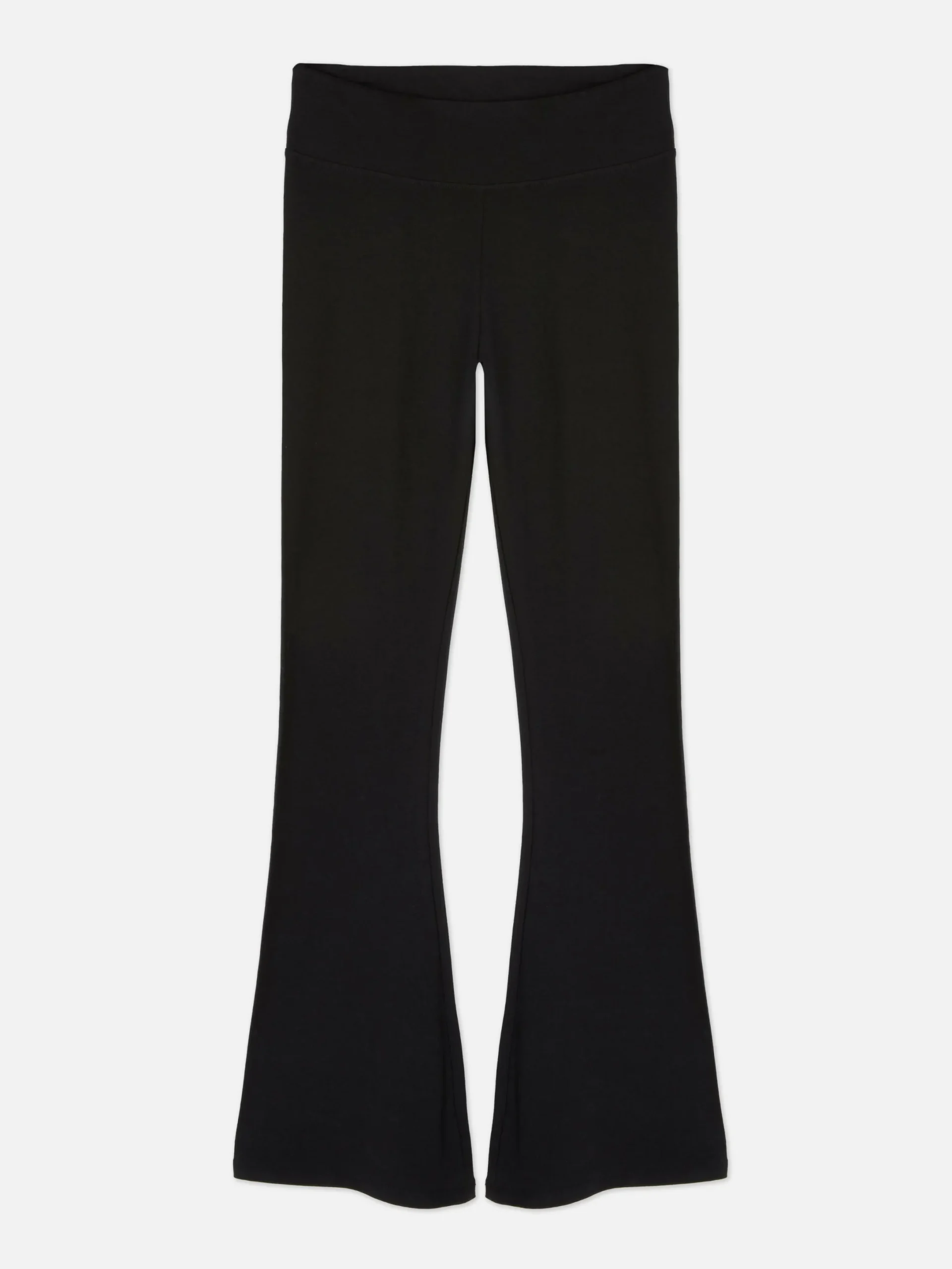 Pantalons Et Leggings|Primark Legging Taille Haute évasé En Jersey Noir