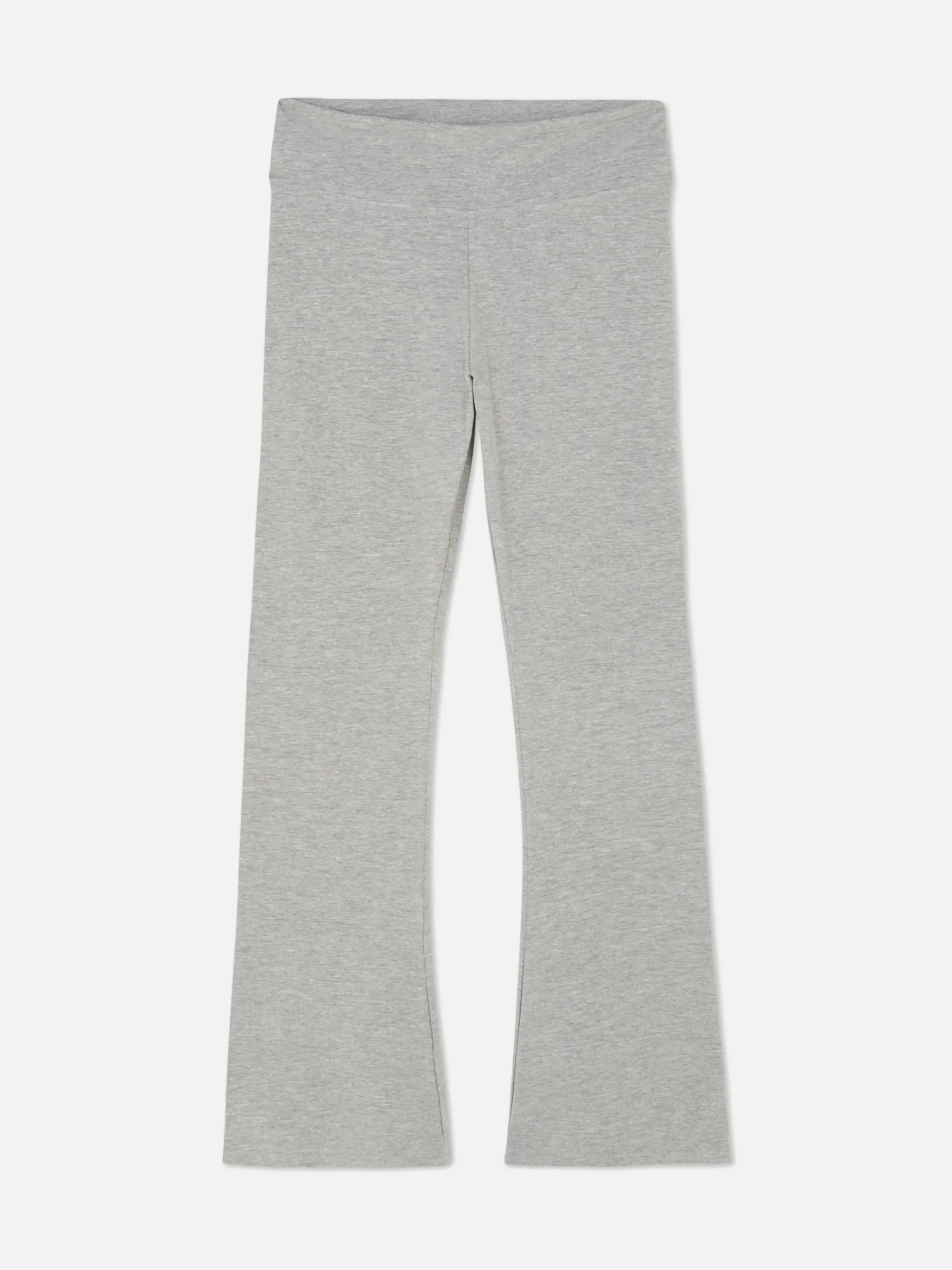 Pantalons Et Leggings|Primark Legging Taille Haute évasé En Jersey Gris chiné