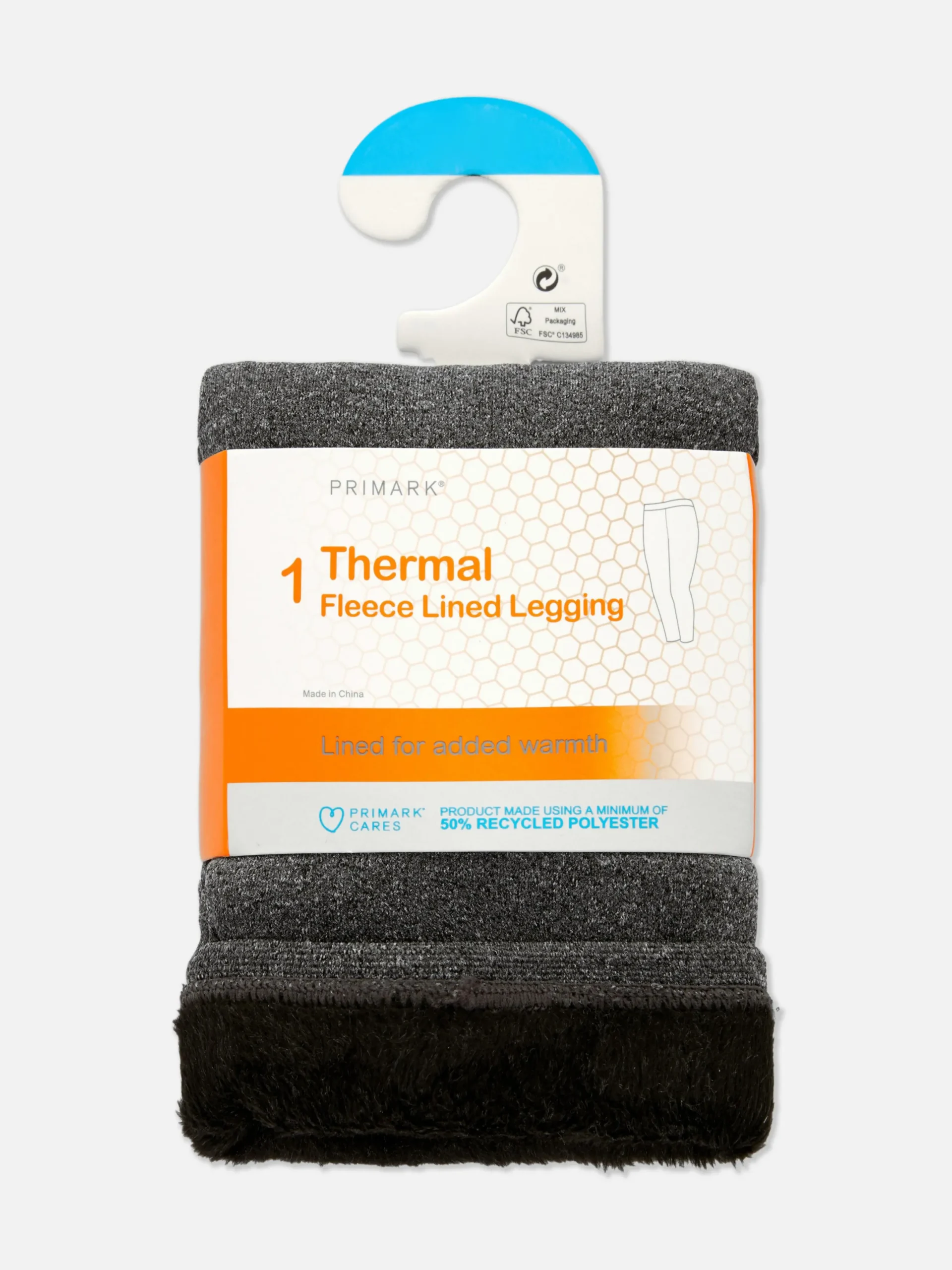 Sous-Vêtement|Primark Legging Thermique Doublé En Molleton Anthracite