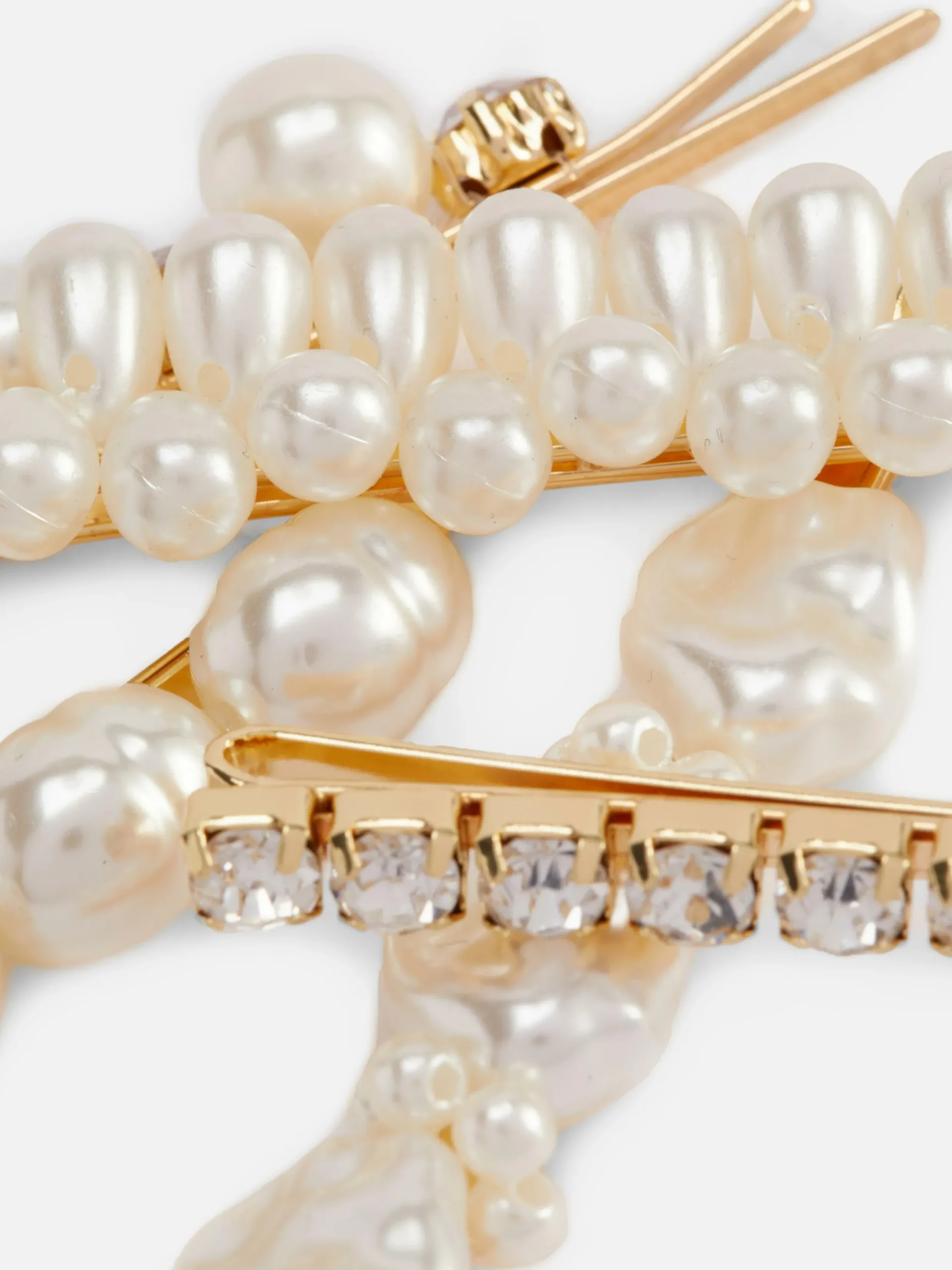 Accessoires Cheveux|Primark Lot De 5 Barrettes à Fausses Perles Blanc