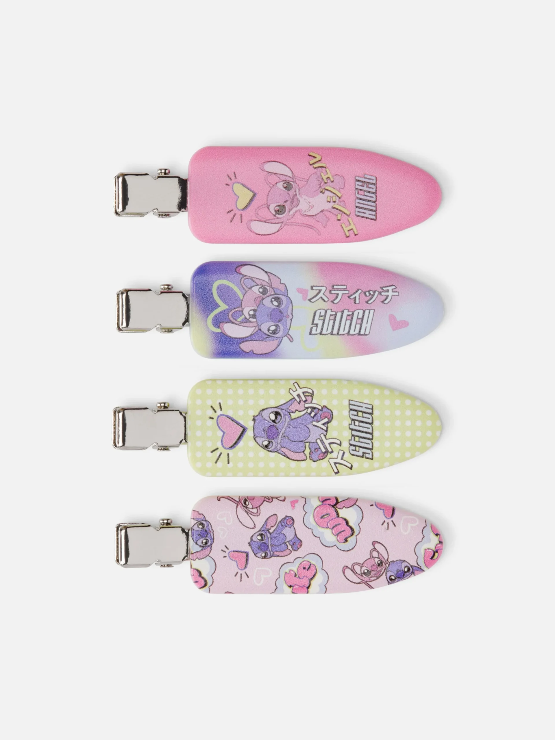 Accessoires Cheveux|Primark Lot De 4 Barrettes Sans Marque Disney Lilo & Stitch Multicolore