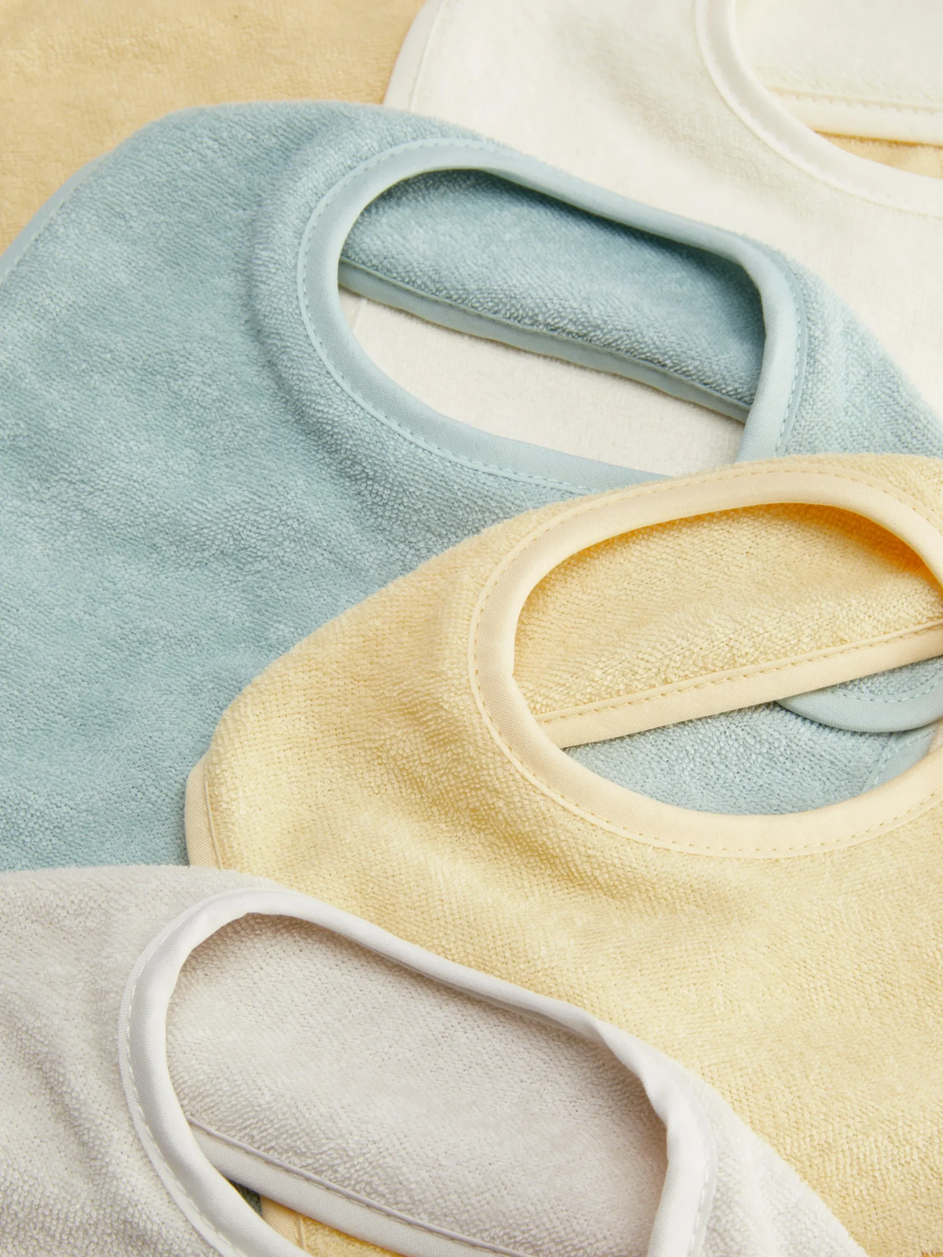 Alimentation Et Sevrage|Primark Lot De 5 Bavoirs En Tissu éponge Variés Jaune